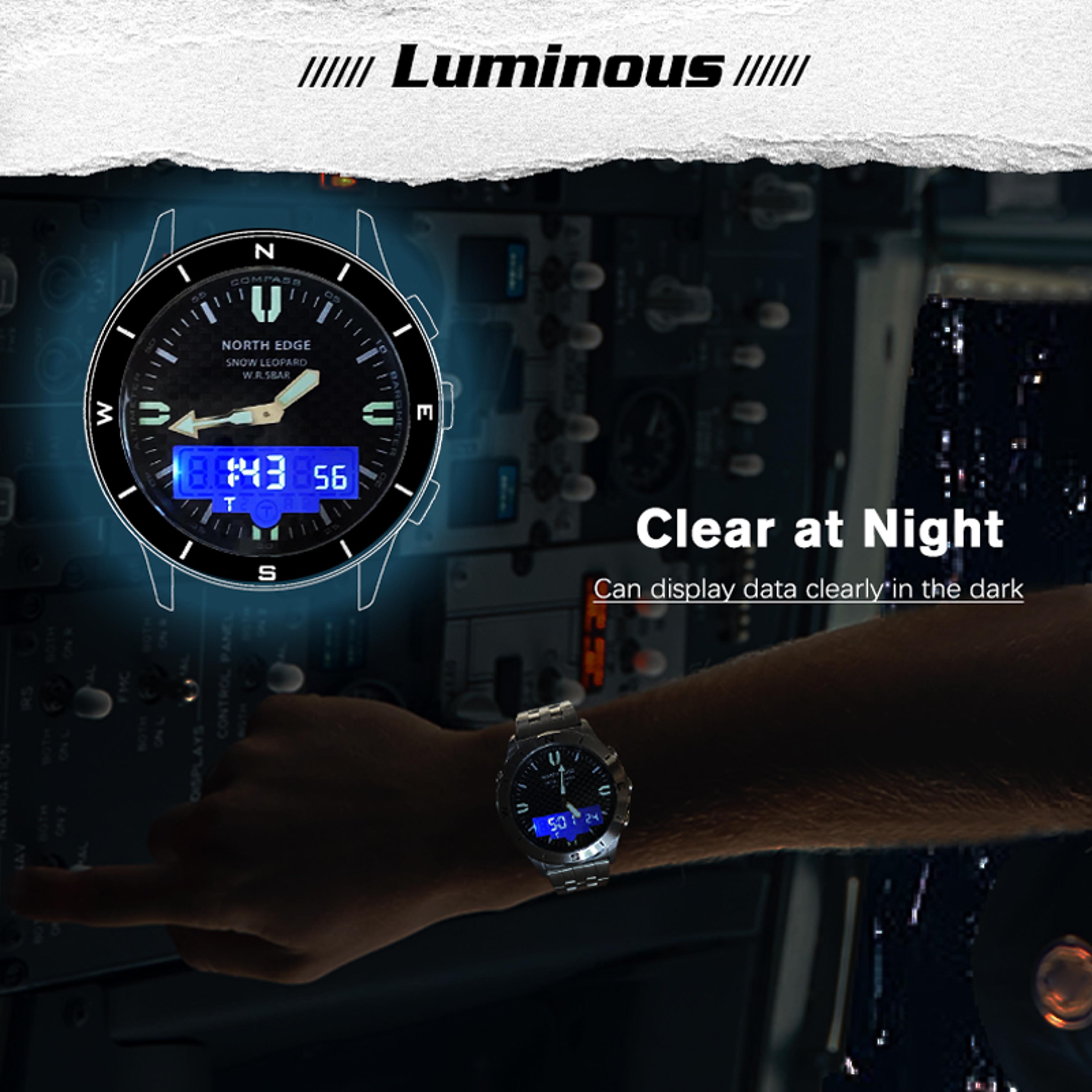 Mens Outdoor Digital Sports Watch With Compass Altimeter Barometer And 50M Water Resistance 5