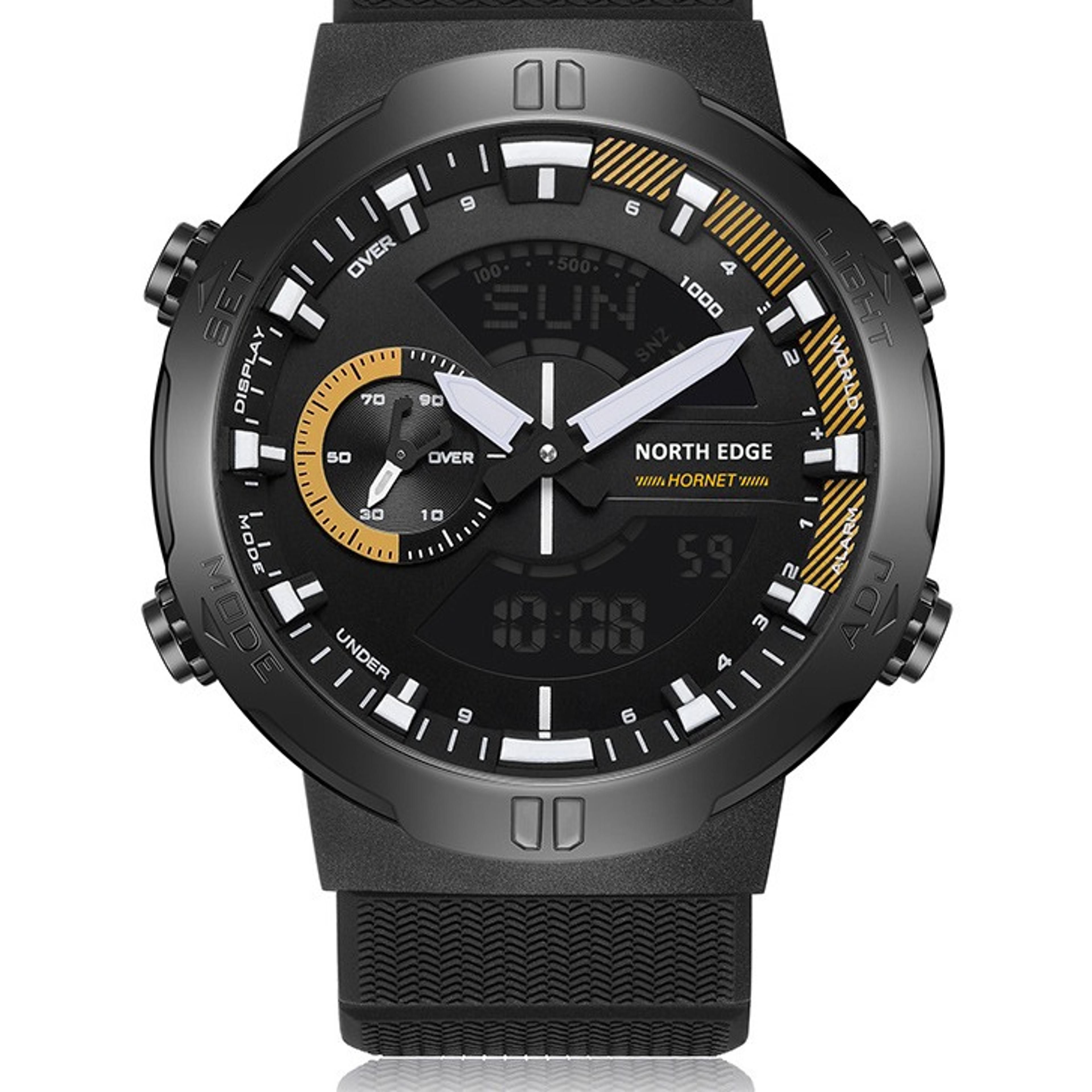 mens digital sports watch 50m waterproof running cycling watch with speed tracking and world time