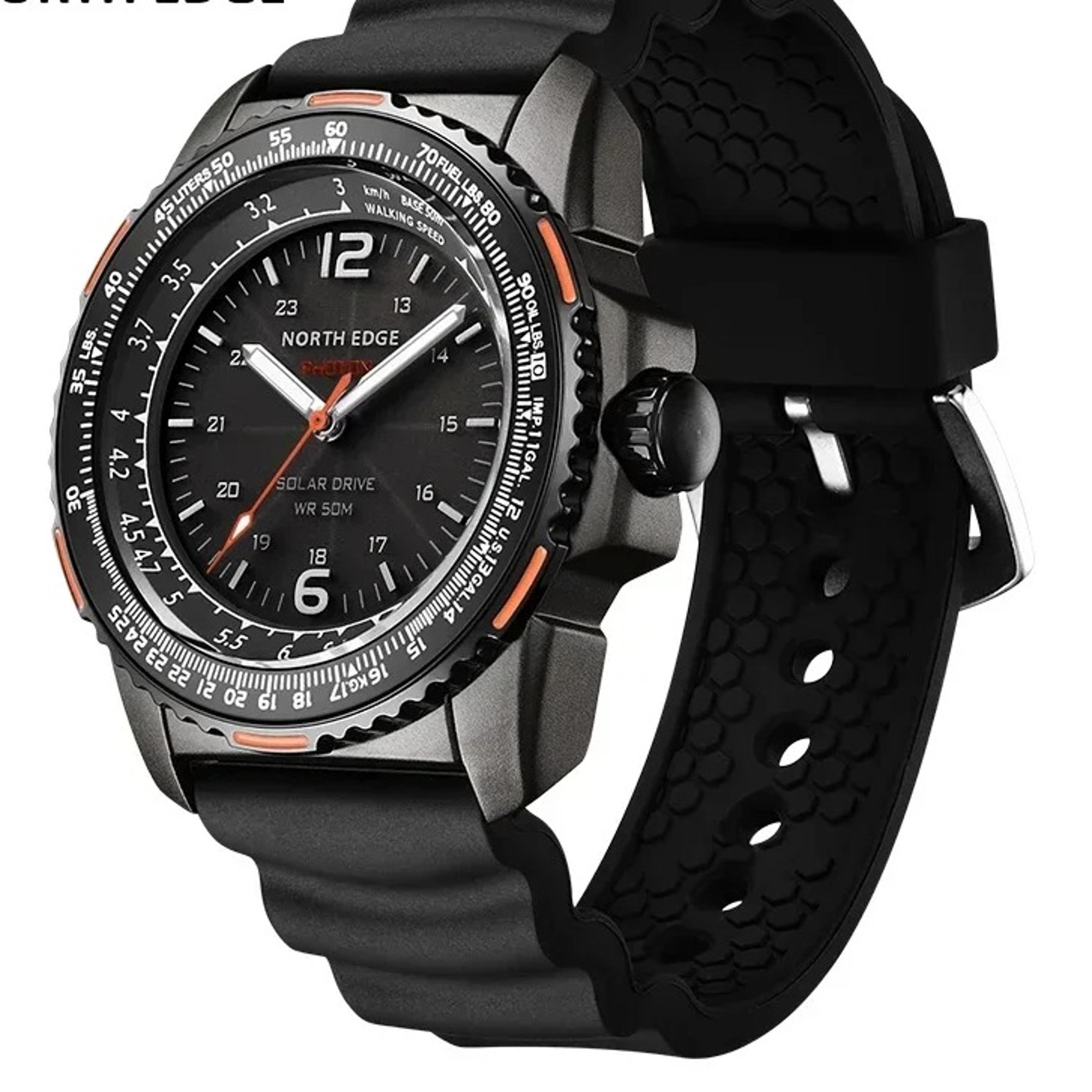men's solar military watch 50m waterproof luminous outdoor sports watch