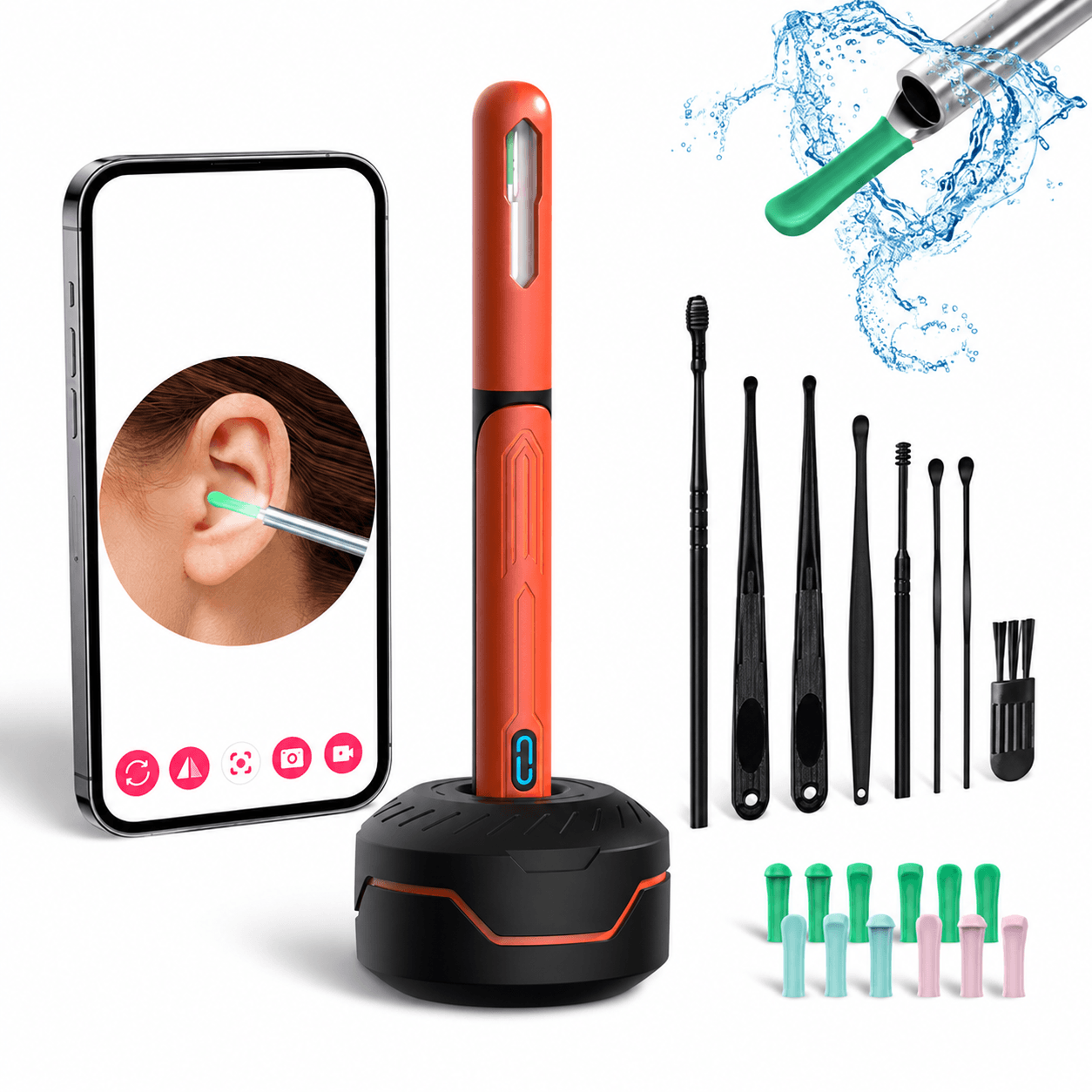 smart ear cleaner with camera wireless otoscope and ear wax removal kit