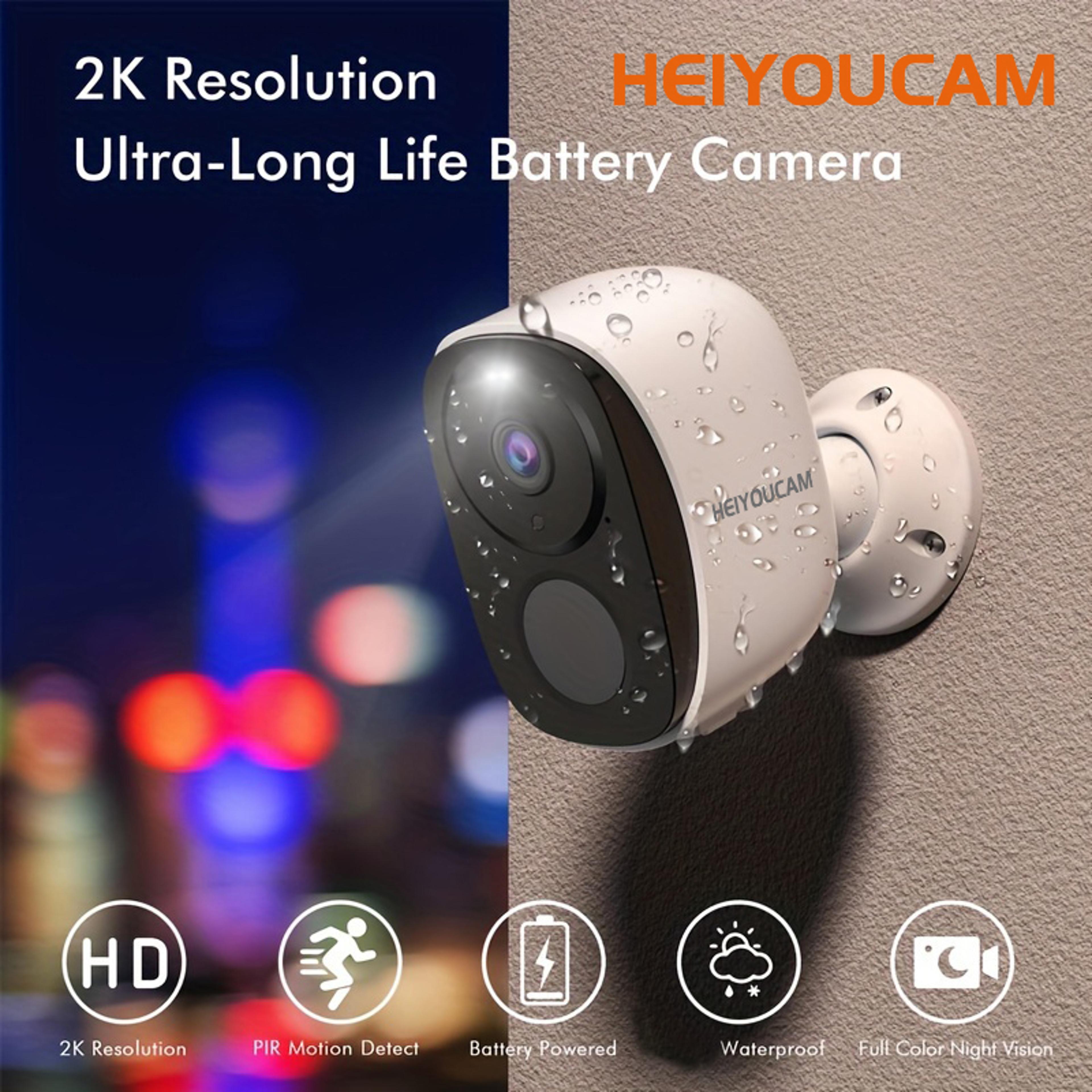 2K 3MP Wireless Outdoor Security Camera With Color Night Vision And Siren 1