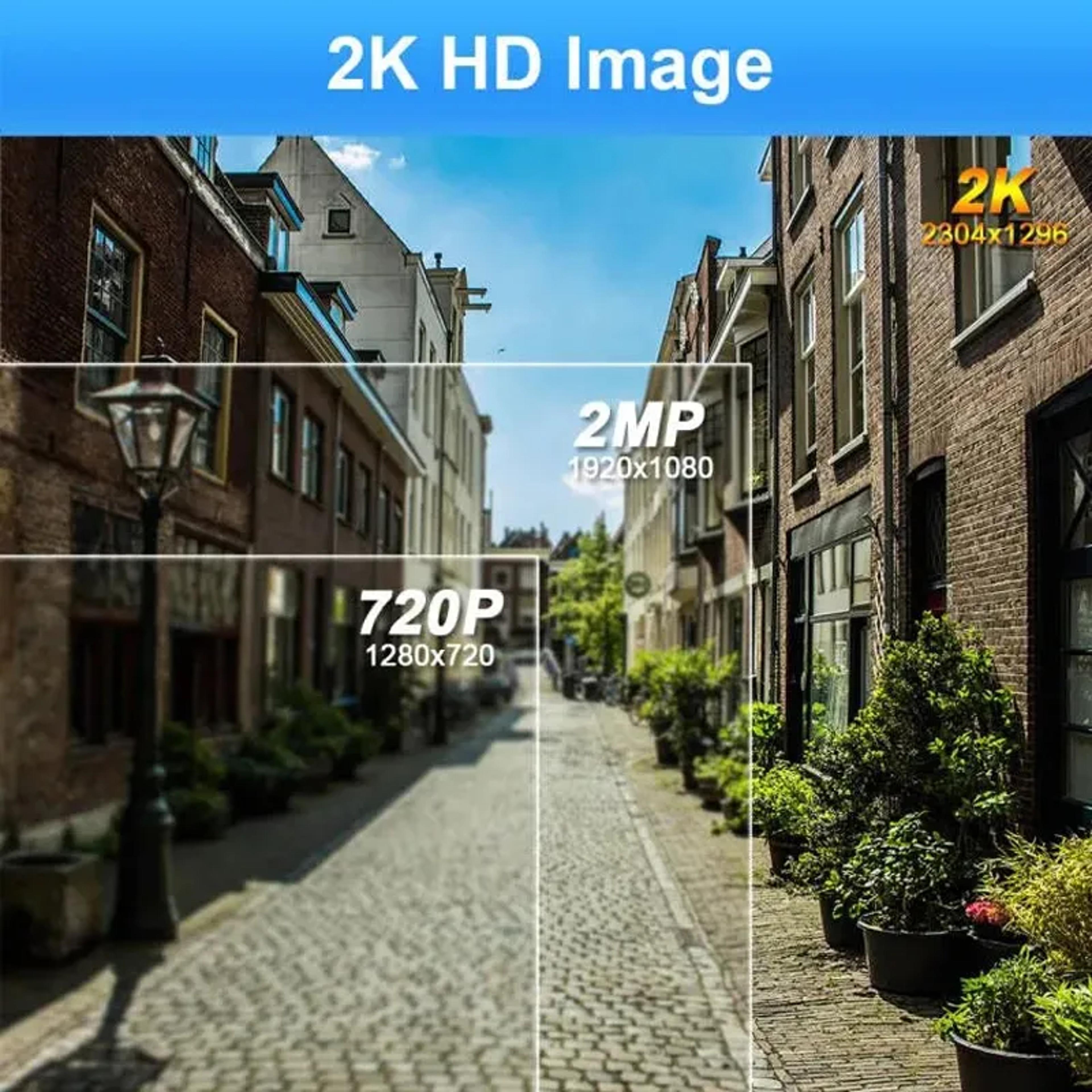 2K 3MP Wireless Outdoor Security Camera With Color Night Vision And Siren 3