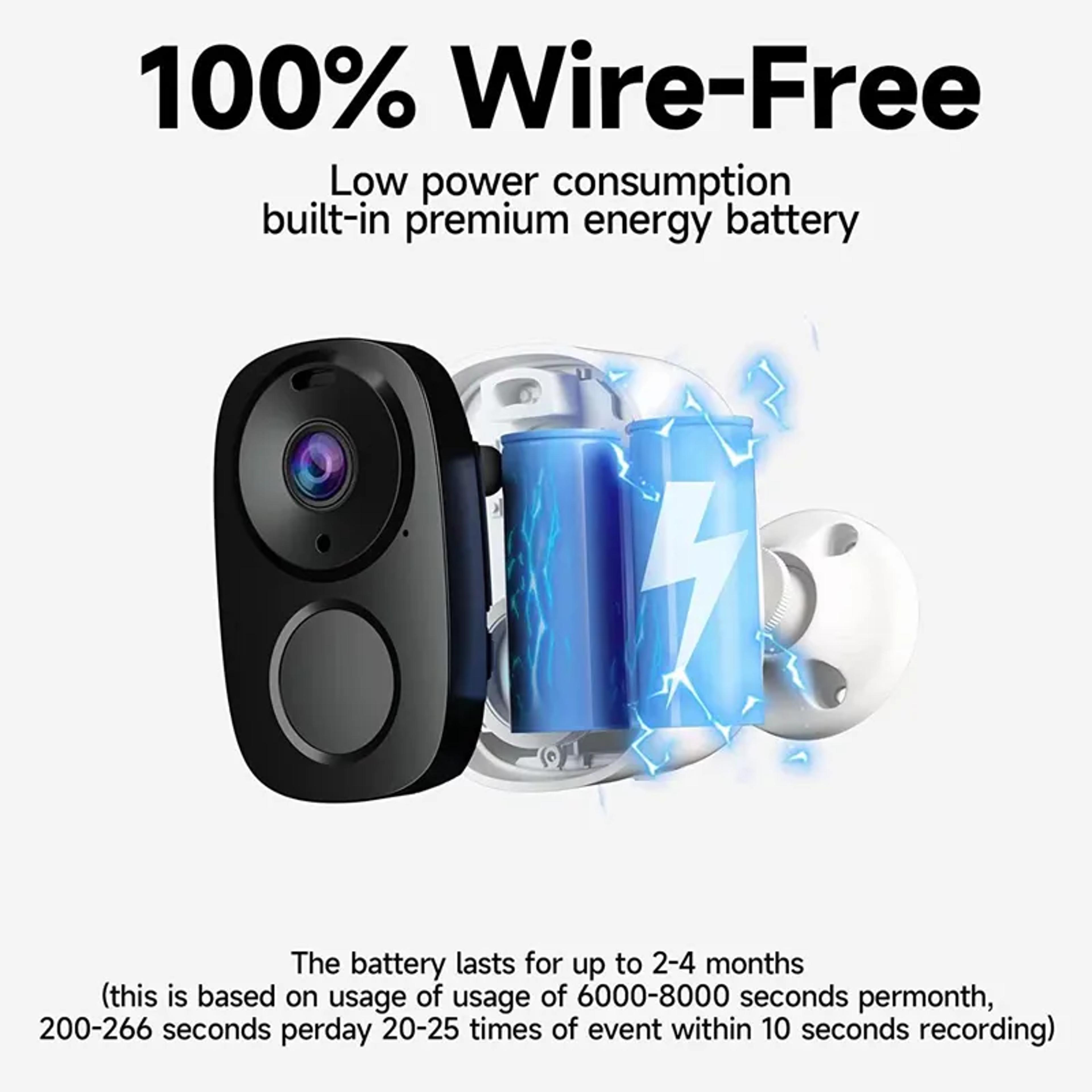 2K 3MP Wireless Outdoor Security Camera With Color Night Vision And Siren 4