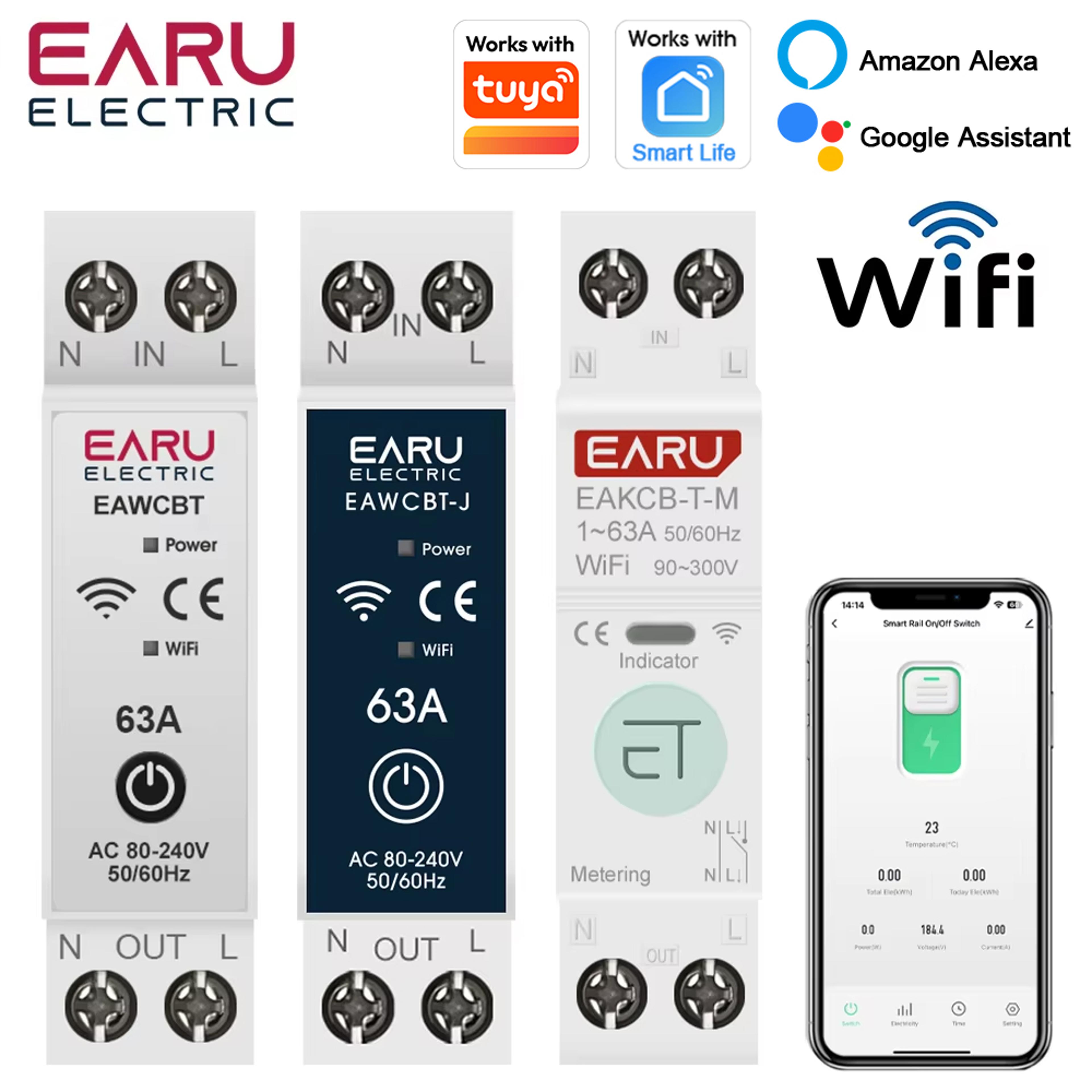 WiFi Smart Circuit Breaker With Energy Monitoring Remote Control And Voltage Protection 1