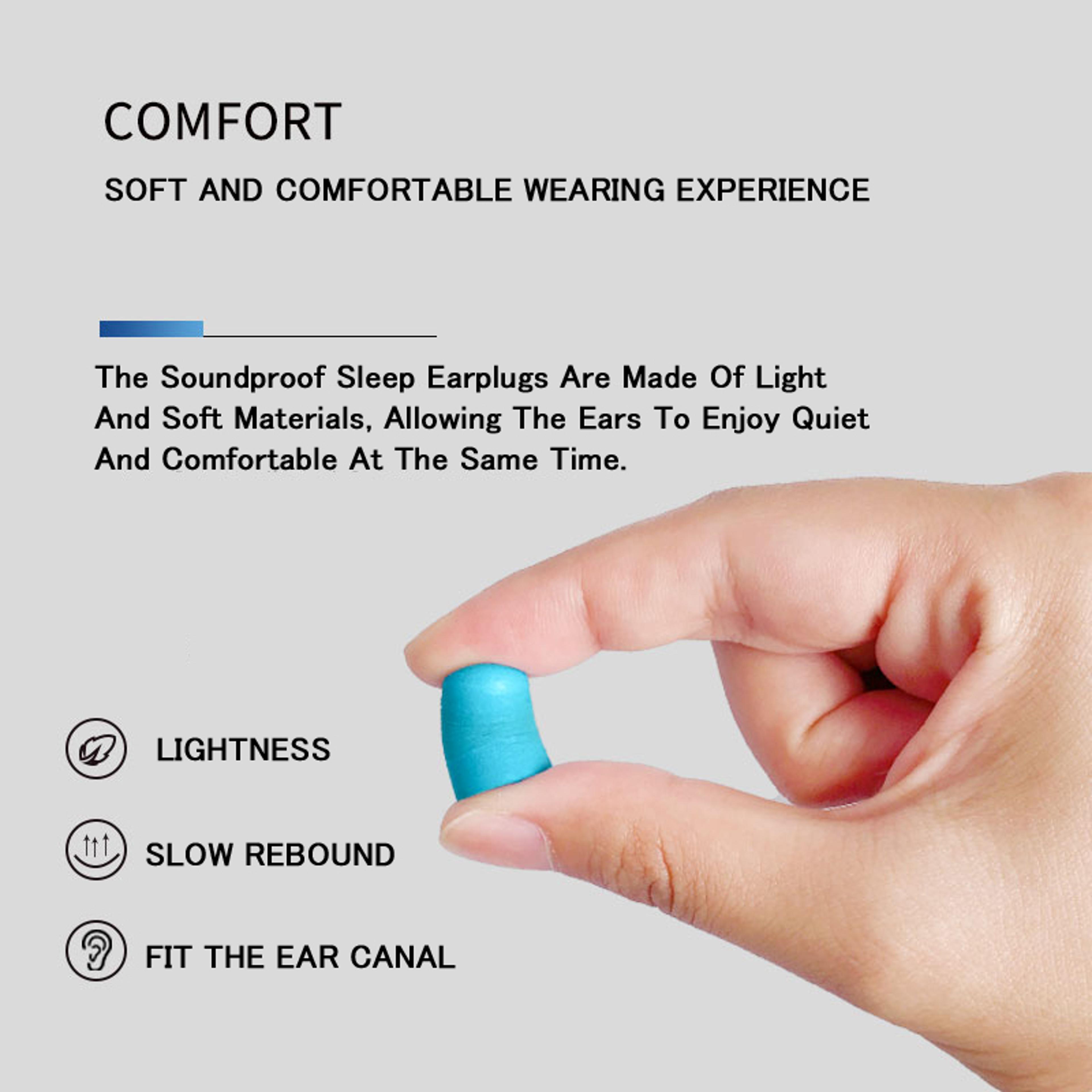 Soft Foam Noise Reduction Ear Plugs For Sleeping Travel Study And Work 4