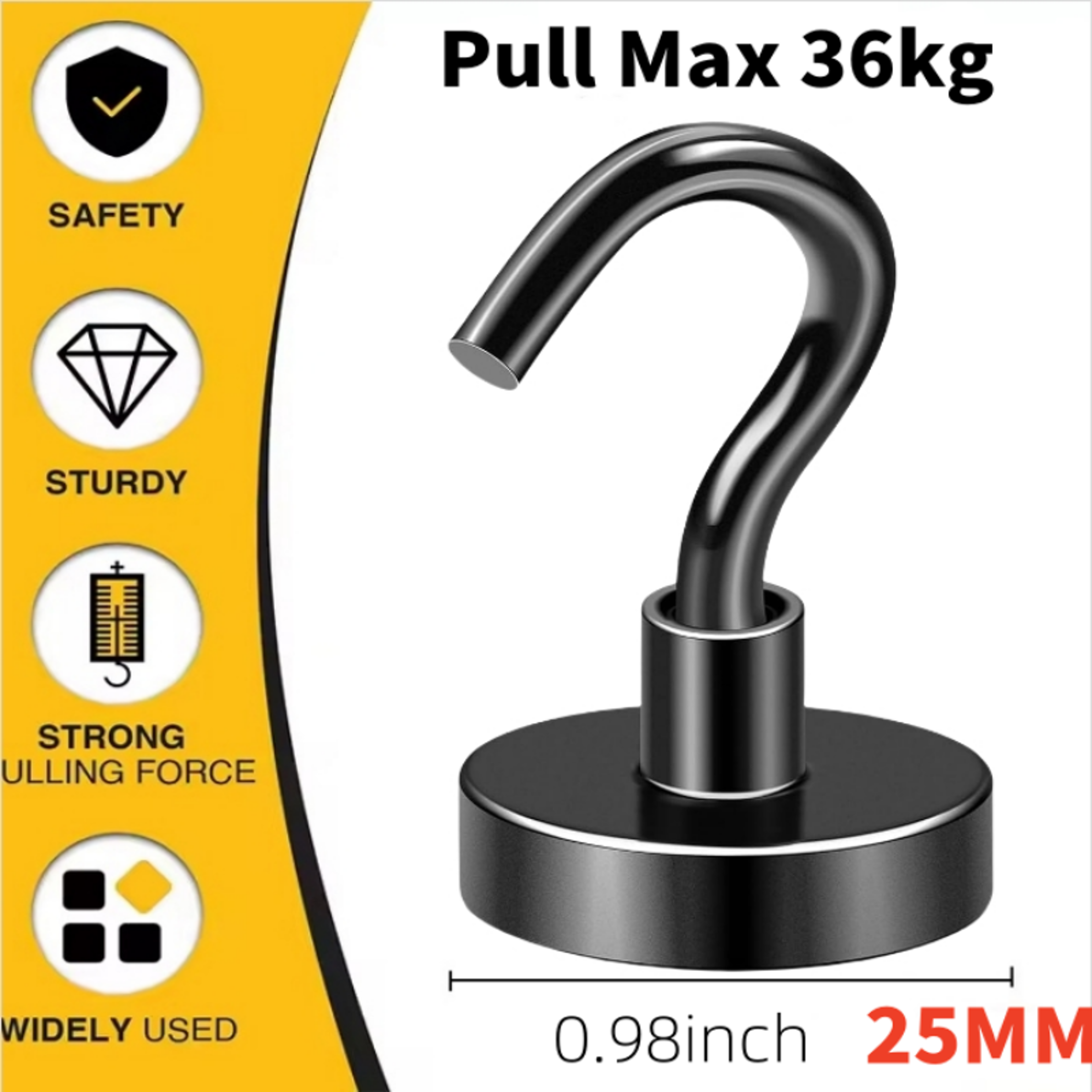 Heavy Duty Magnetic Hooks For Hanging Strong Black Utility Hooks For Home And Office 7