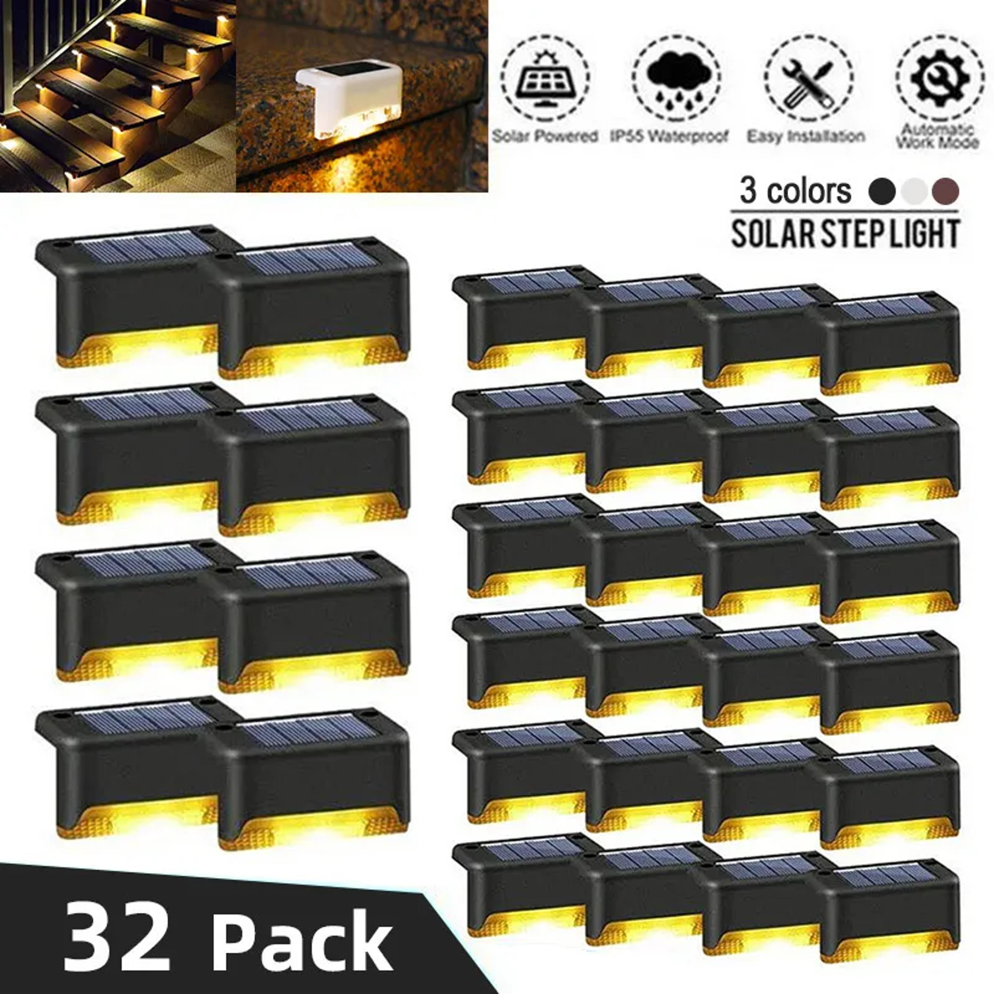 Warm White Solar Step Lights Waterproof LED Outdoor Stair And Garden Lights 1