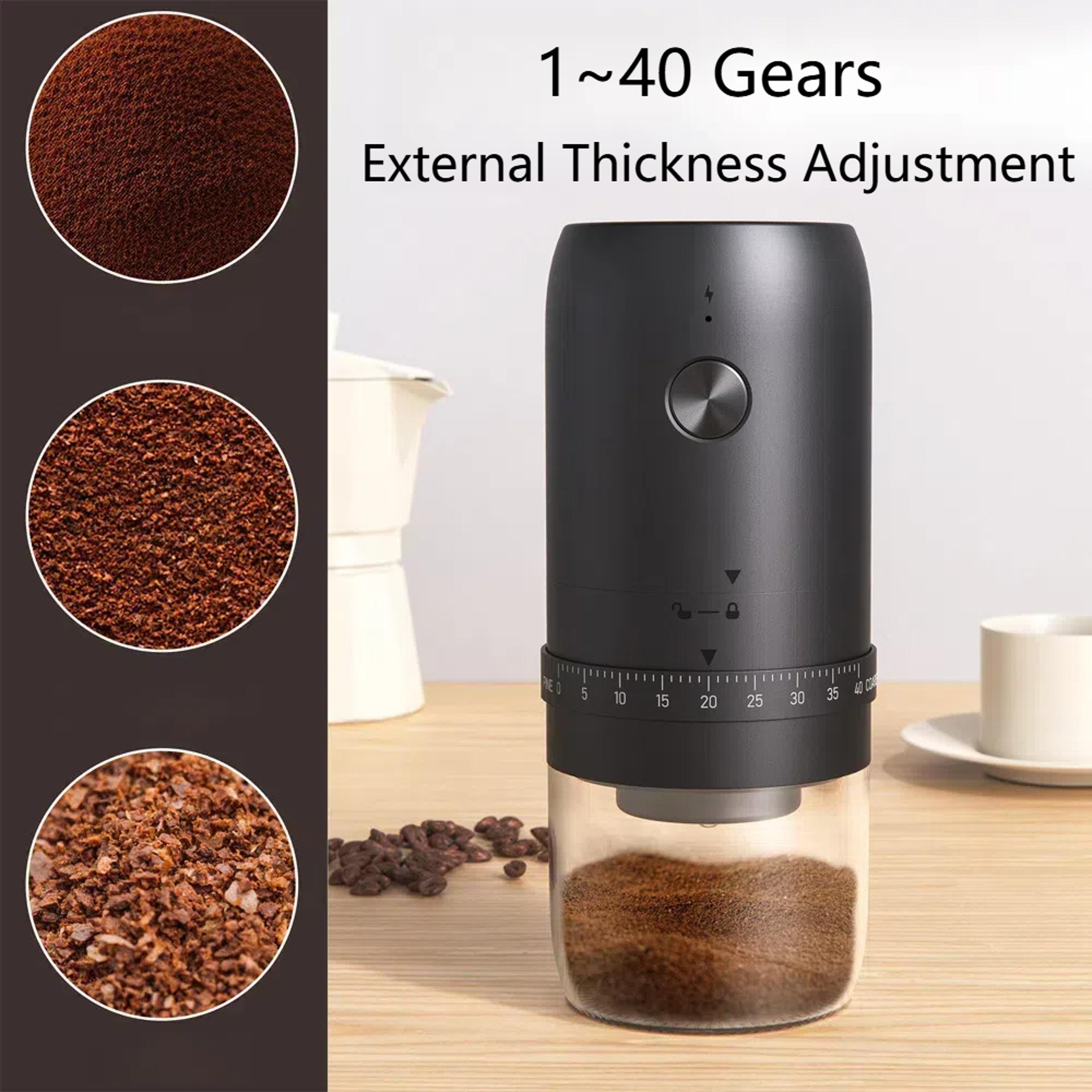 BrewMate Electric Coffee Grinder With 40 Adjustable Settings And Rechargeable Portable Design 2