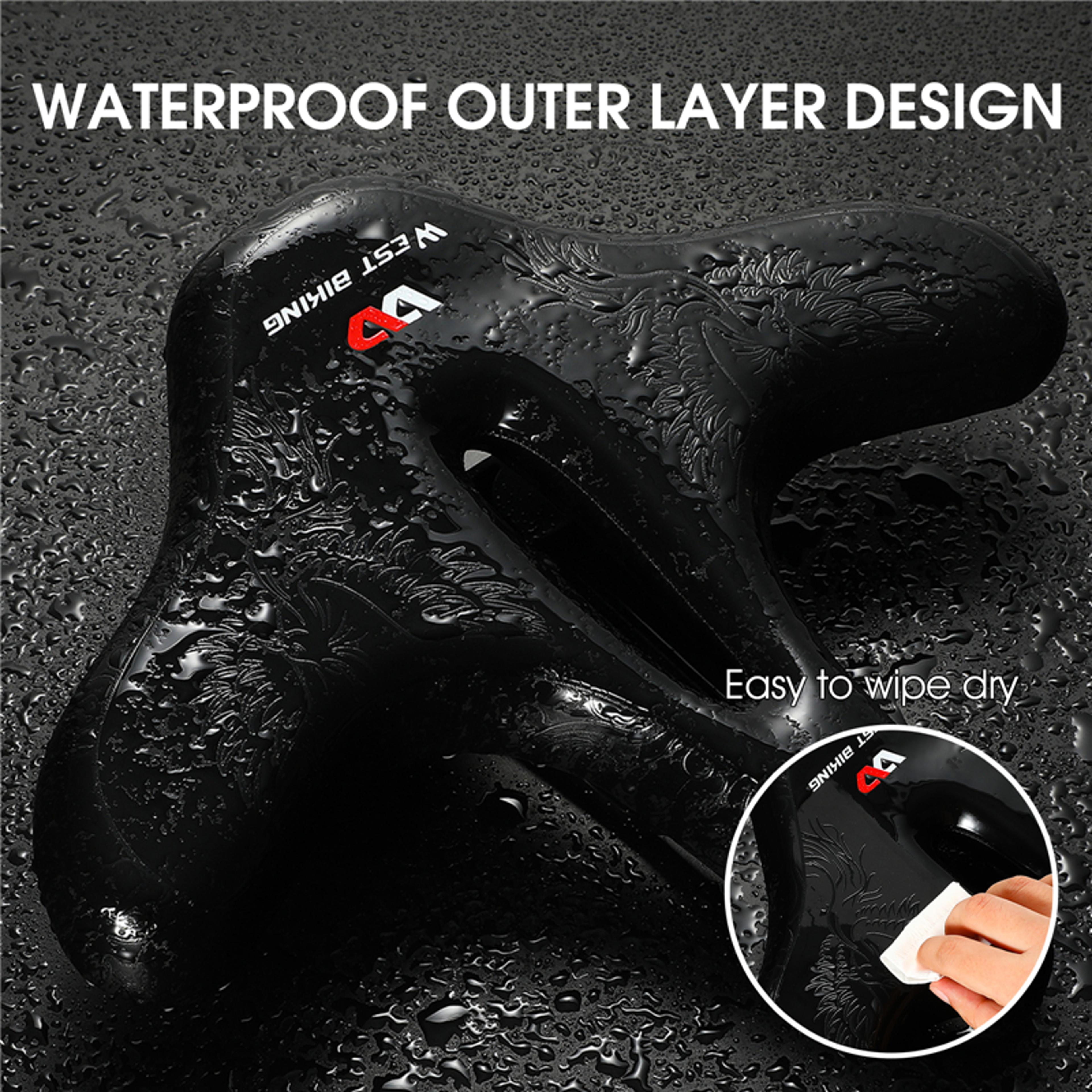 Wide Bicycle Saddle With Shock Absorption And Soft Padded Comfort 2