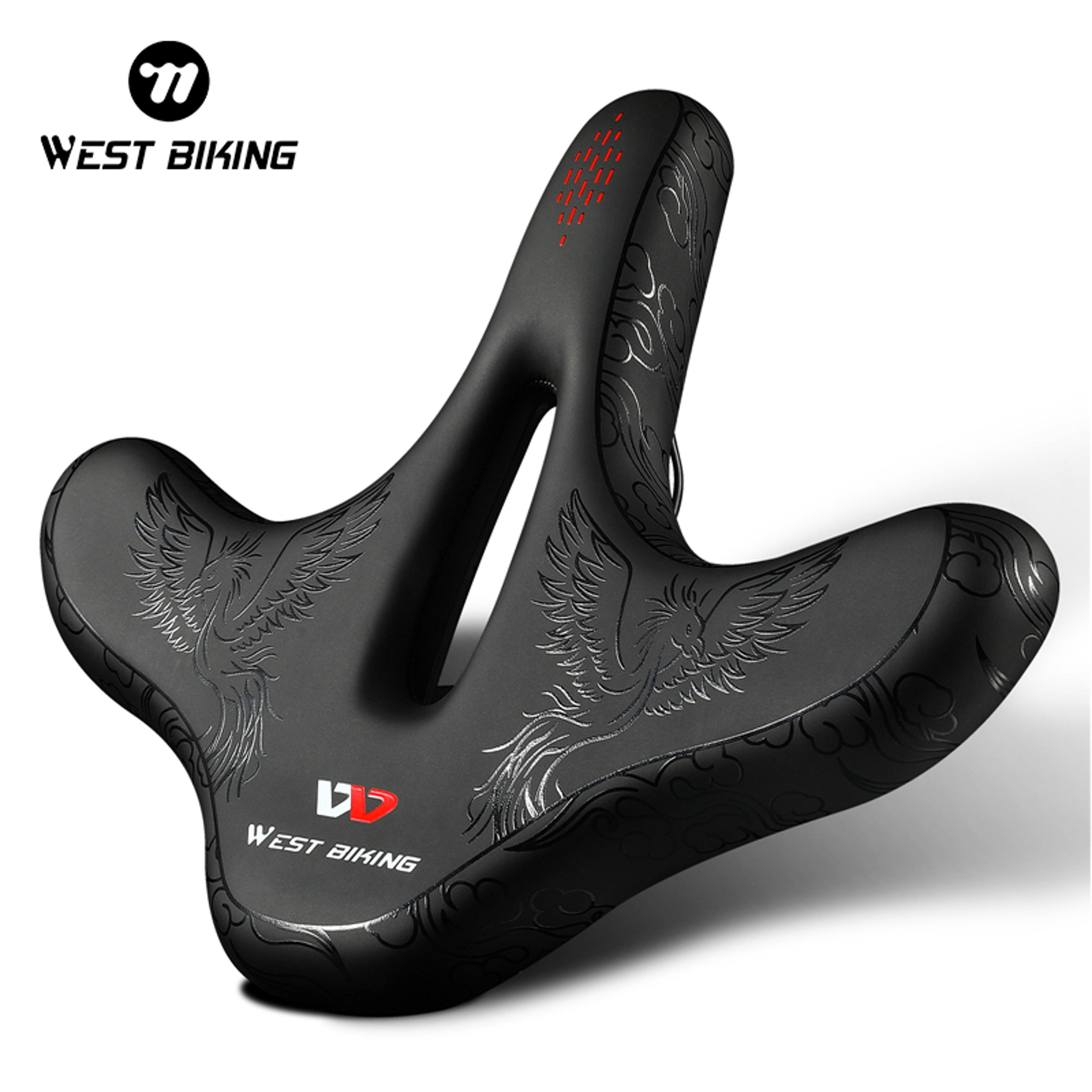 Wide Bicycle Saddle With Shock Absorption And Soft Padded Comfort 1