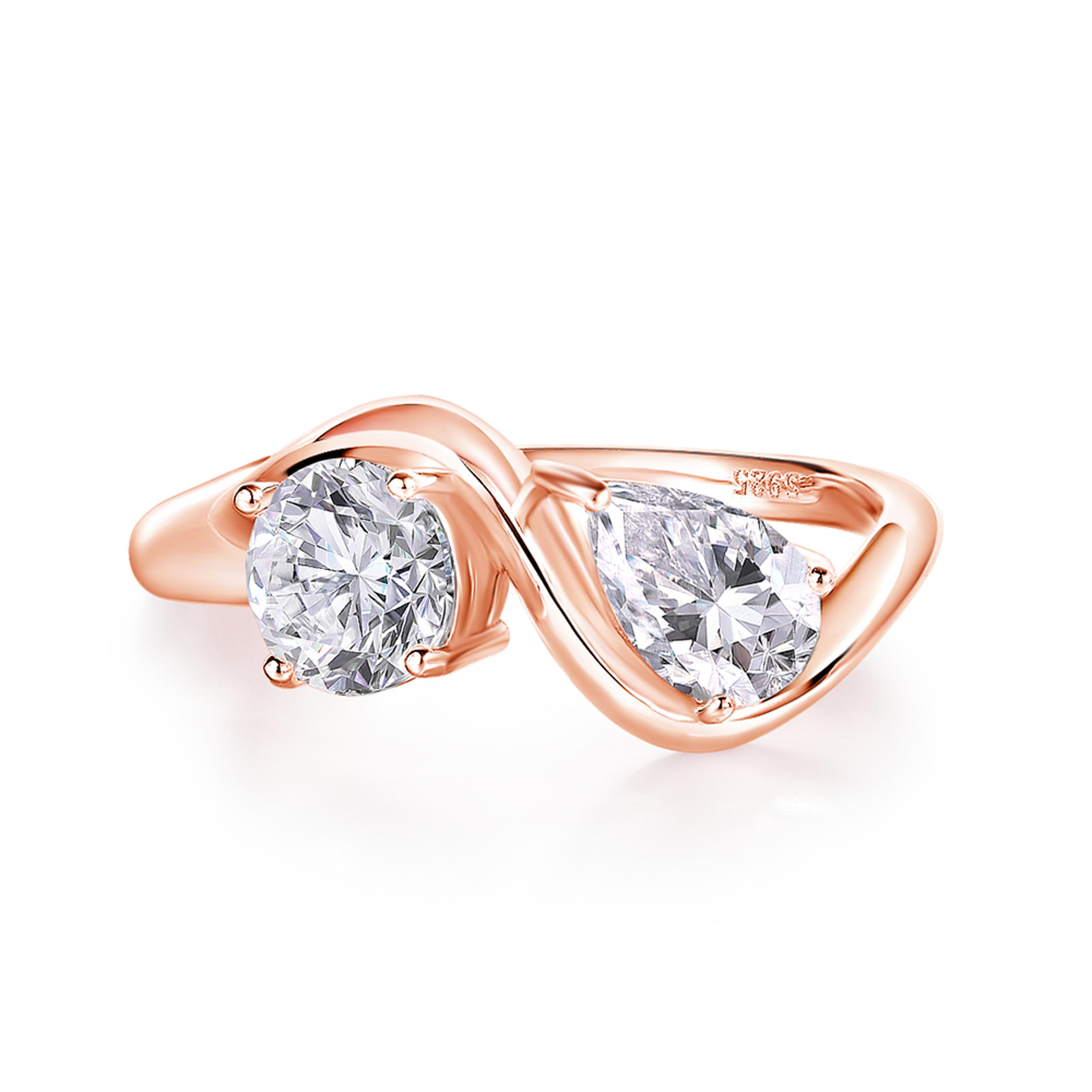 moissanite engagement ring for women 925 sterling silver gold plated bridal ring