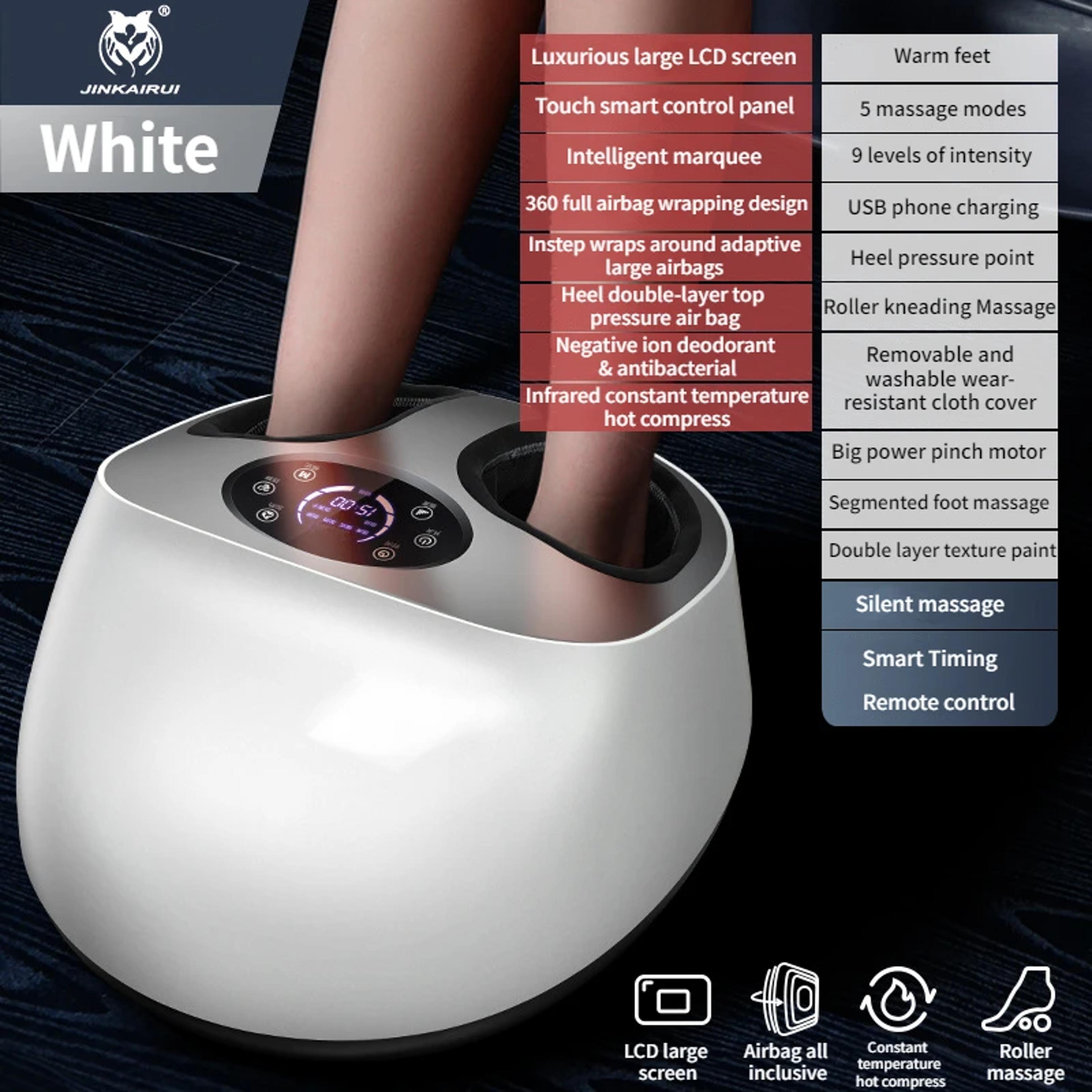 Smart 6D Air Compression Heated Foot Massager With Remote Control 8