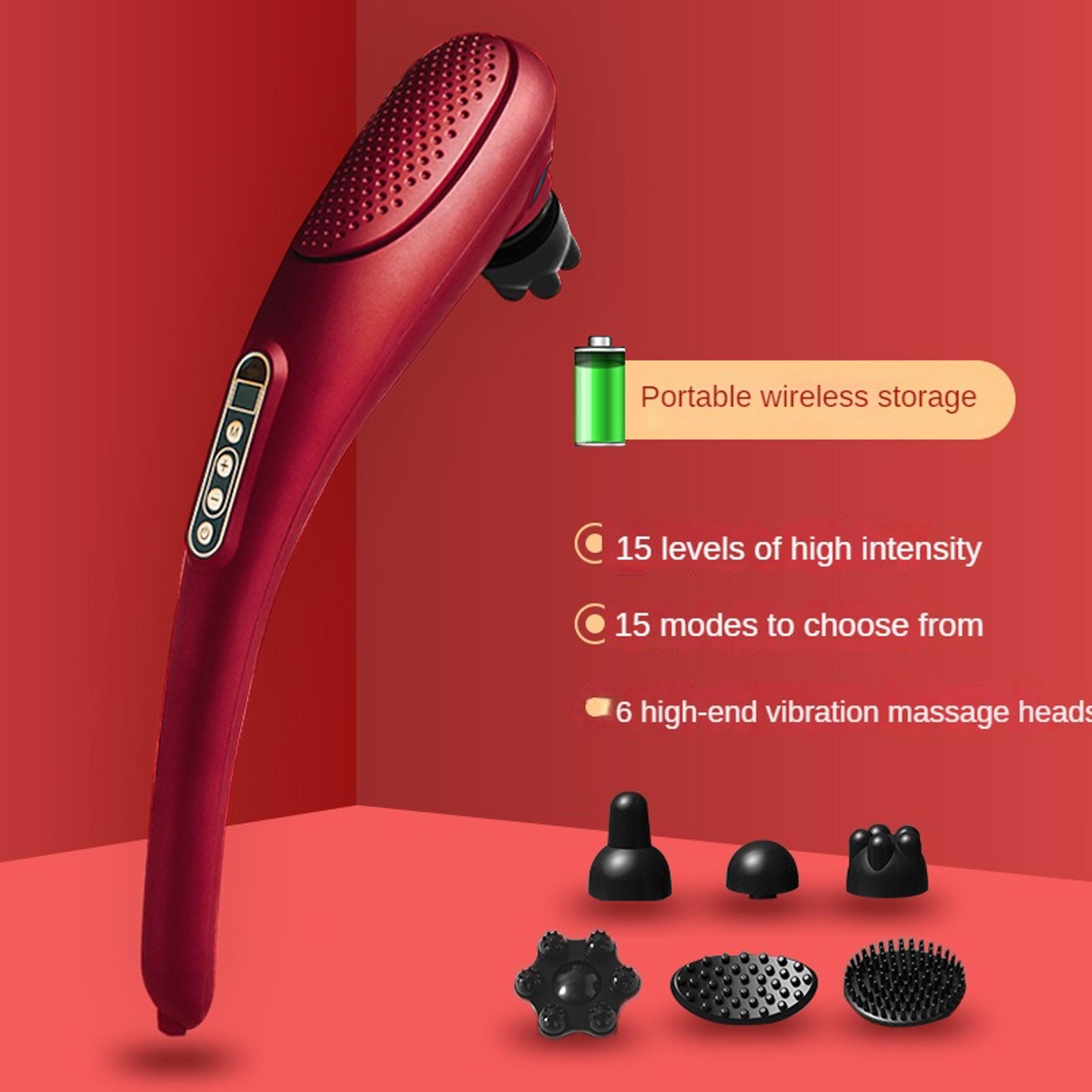 Heated Electric Massage Hammer Wireless Handheld Back Neck And Waist Massager 7