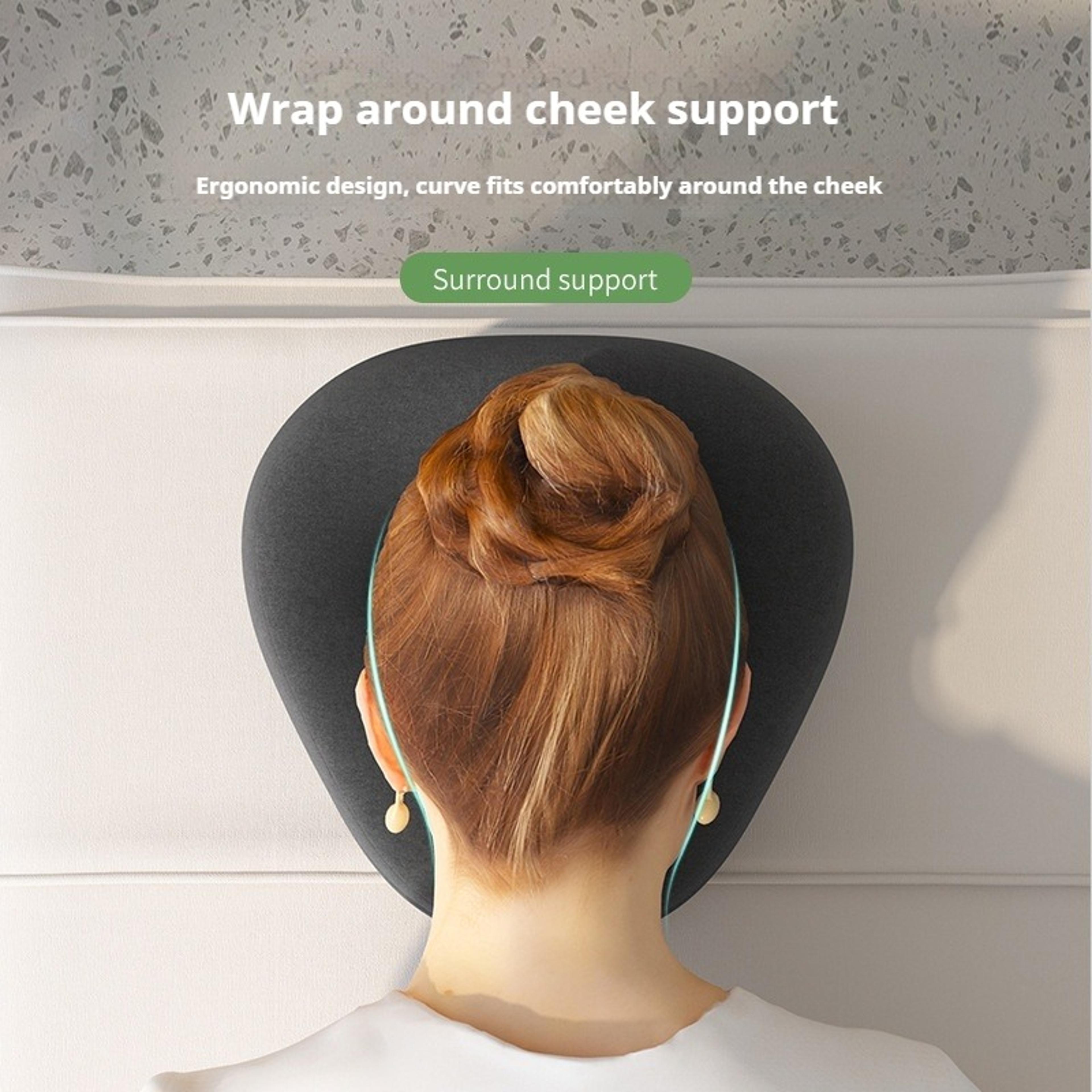 Memory Foam Face Rest Pillow Ergonomic Massage Head Support Cushion 2
