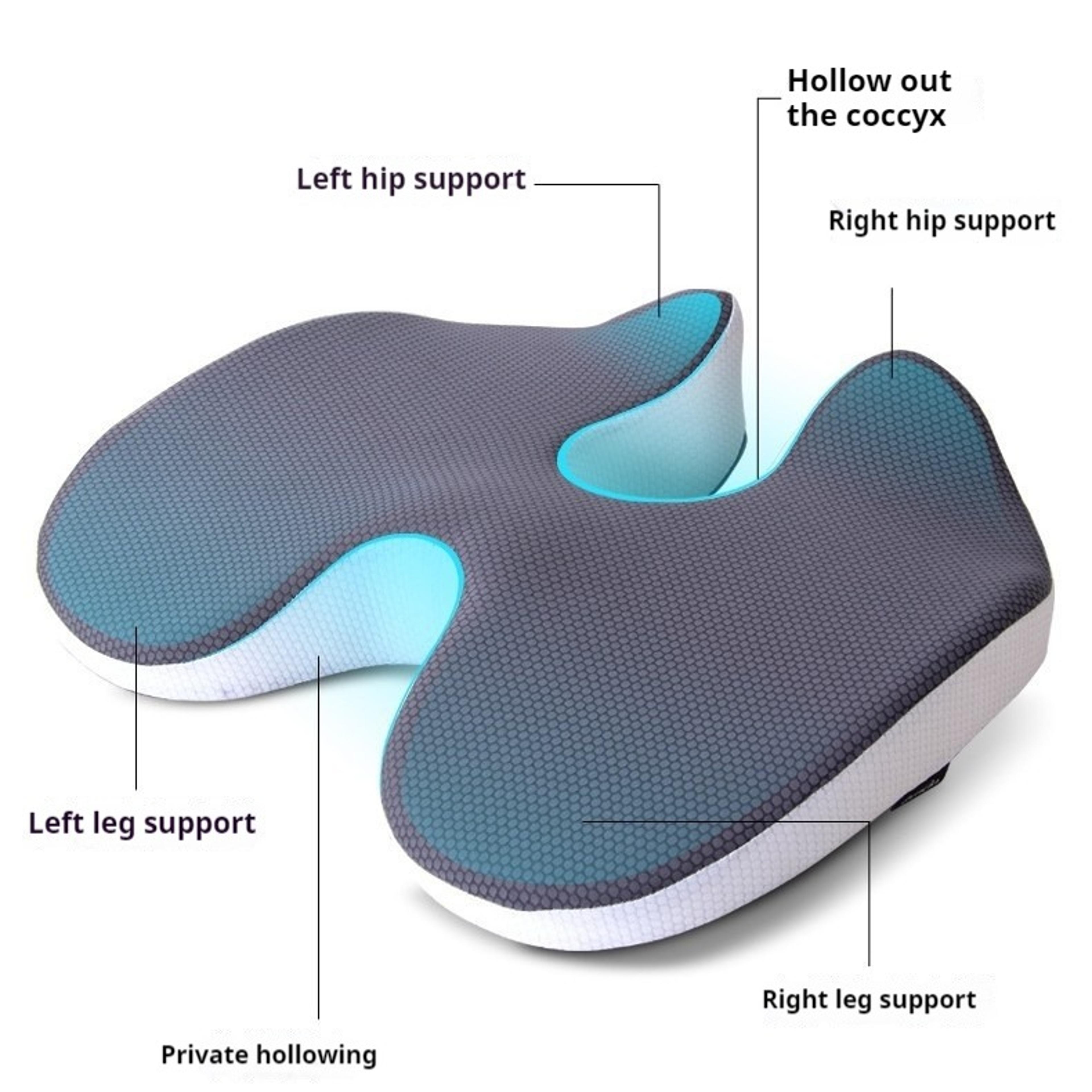 Orthopedic Memory Foam Seat Cushion For Tailbone Support And Sciatica Comfort 4