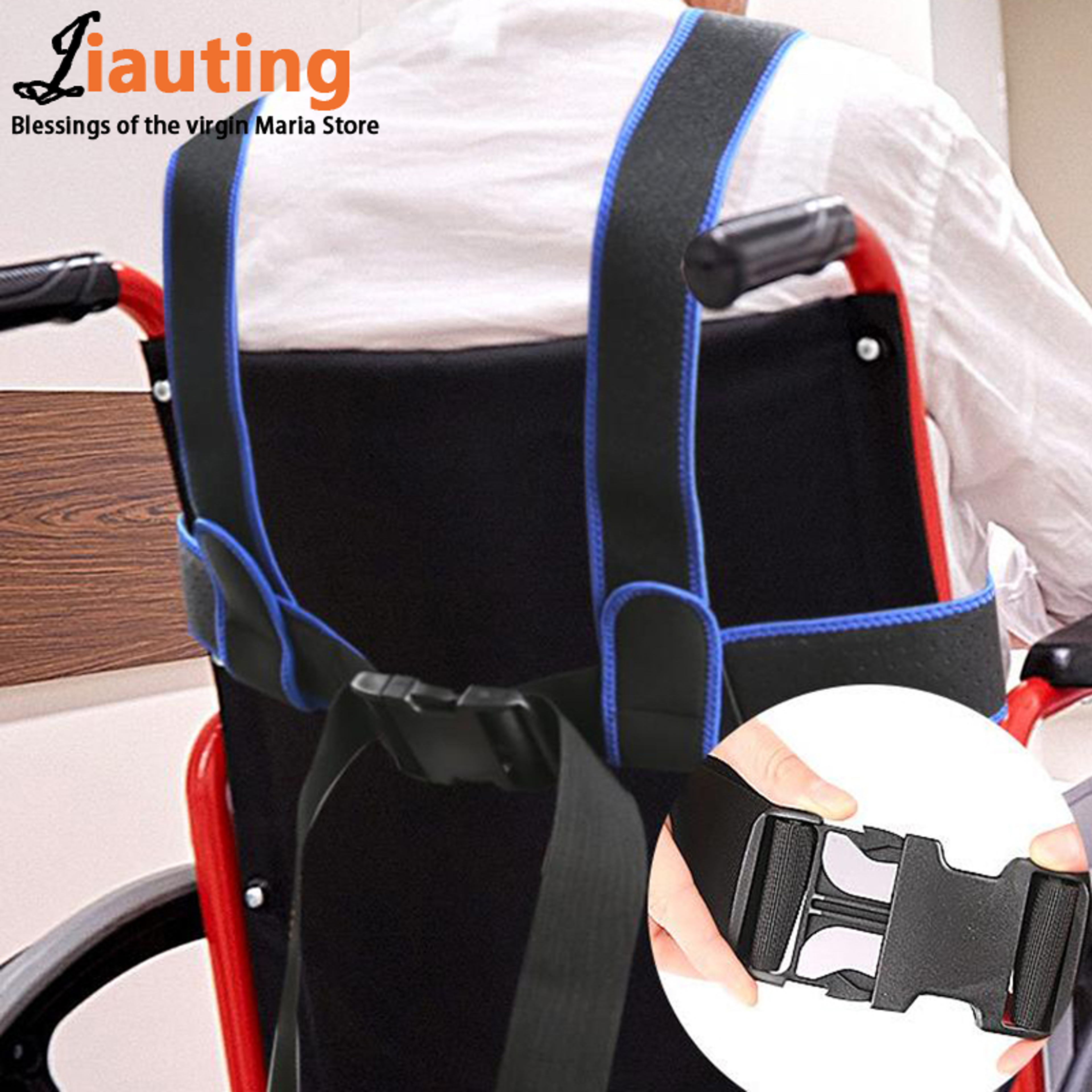 Wheelchair Safety Belt Adjustable Shoulder Harness For Fall Prevention And Torso Support 4