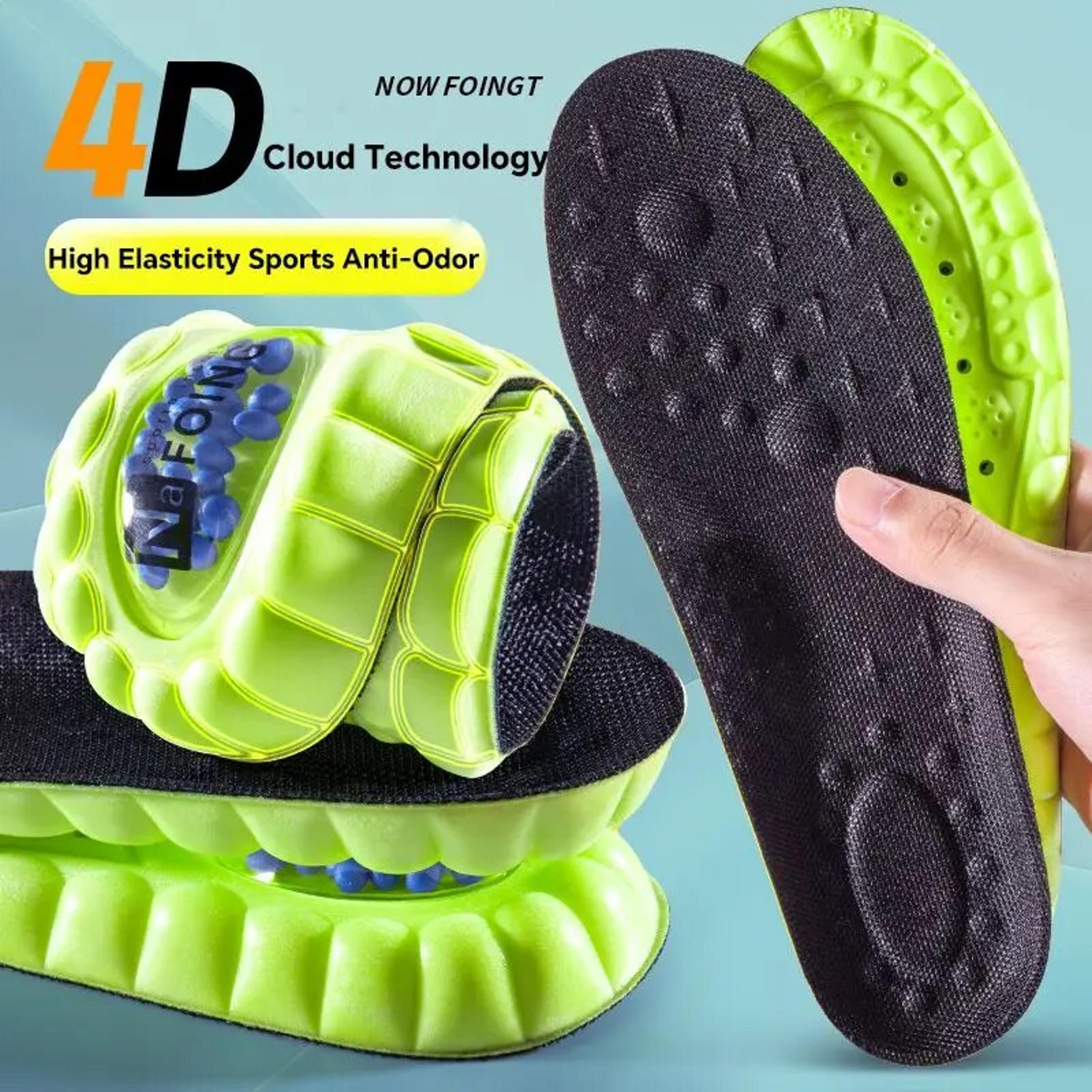 4D Cloud Sport Insoles With Air Cushion Shock Absorption And Breathable Comfort 2