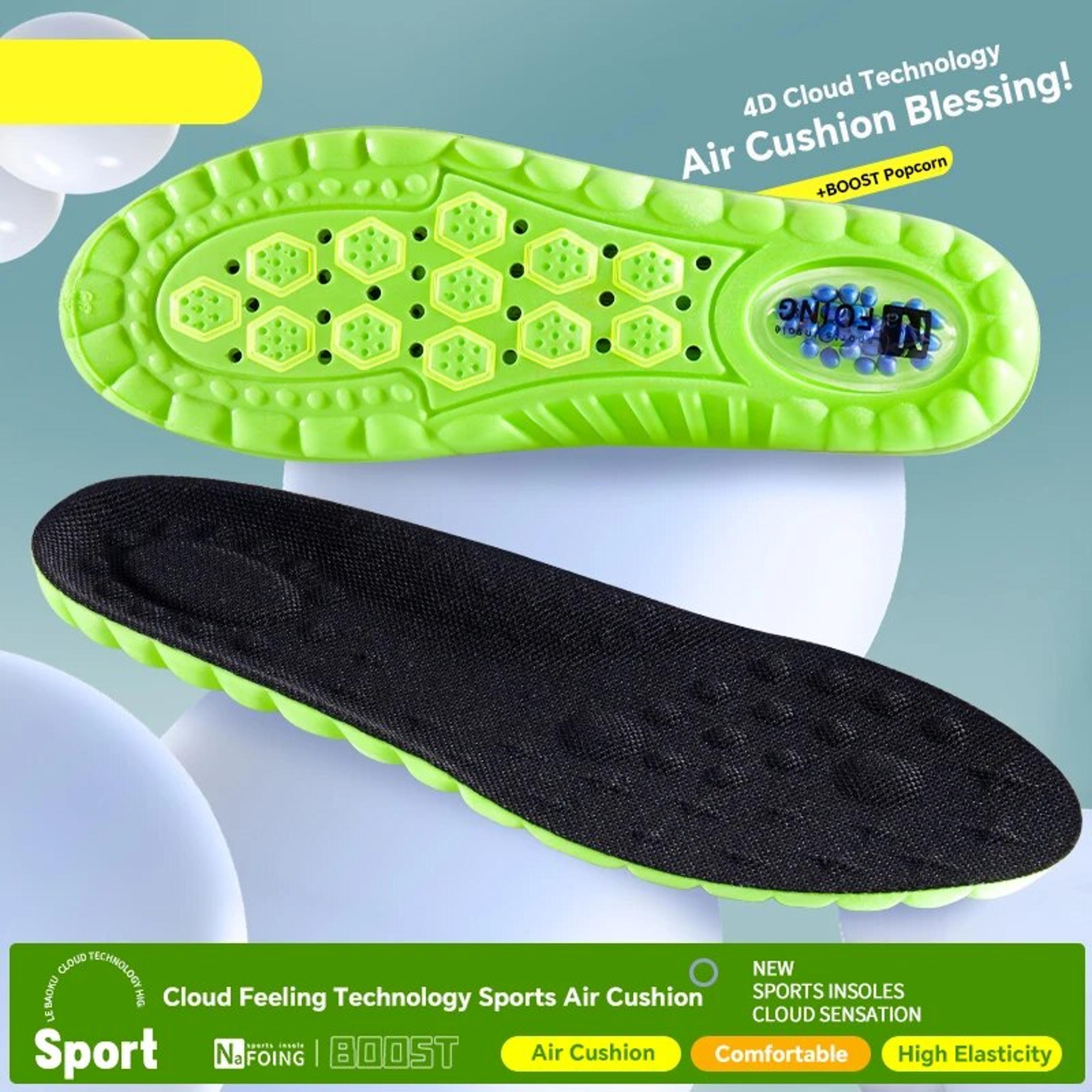 4D Cloud Sport Insoles With Air Cushion Shock Absorption And Breathable Comfort 7