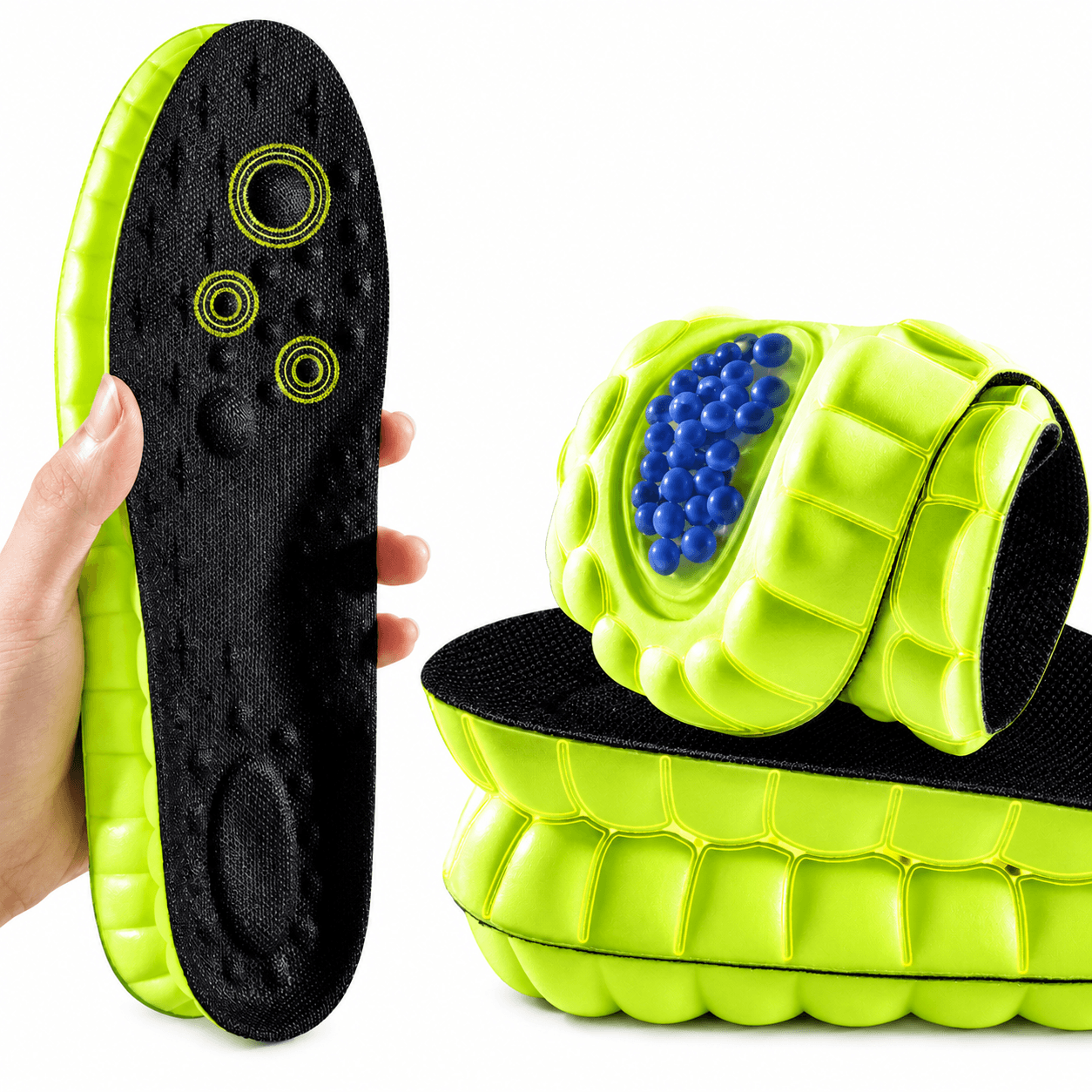4d cloud sport insoles with air cushion shock absorption and breathable comfort