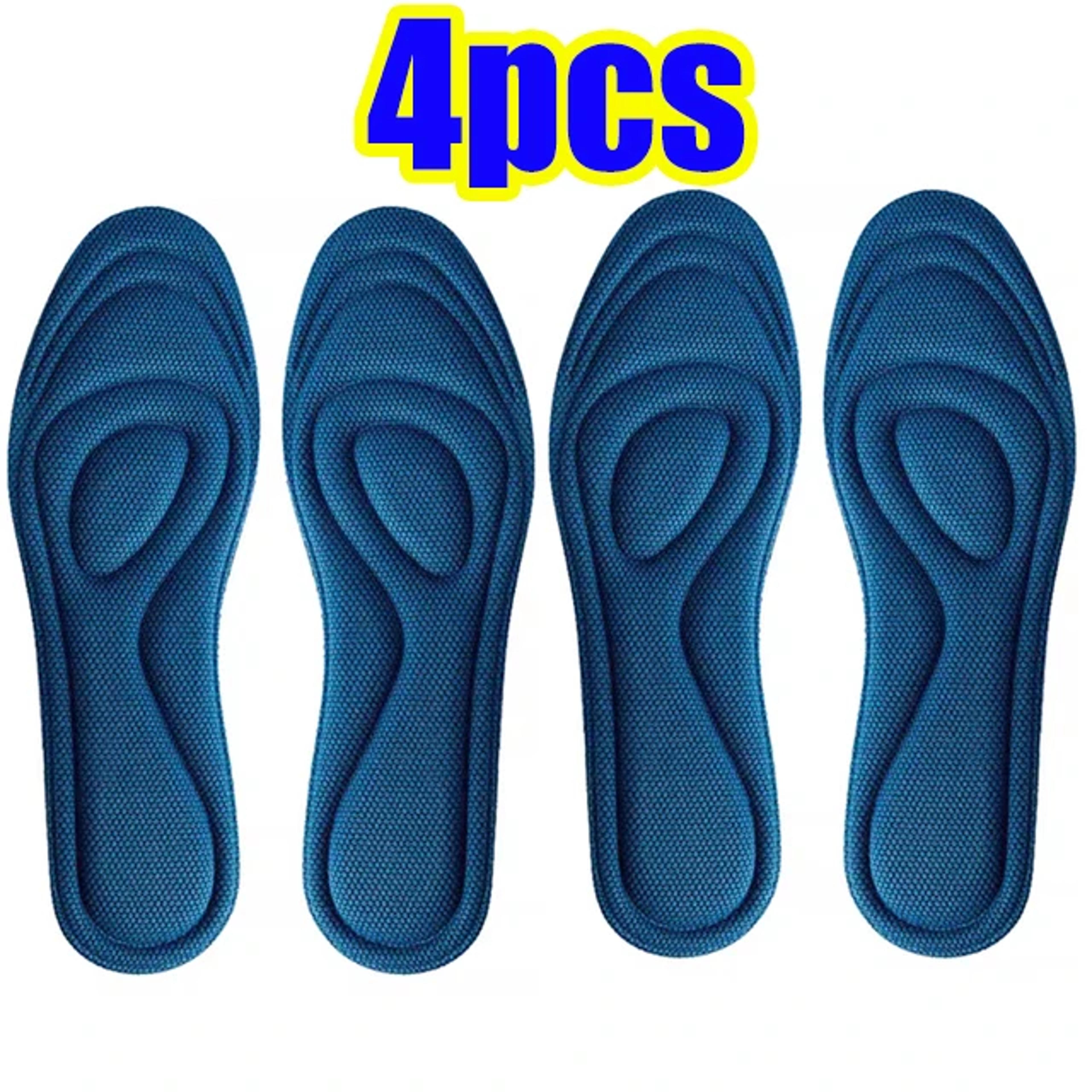 Memory Foam Orthopedic Insoles With Shock Absorbing Breathable Cushion 4pcs 8