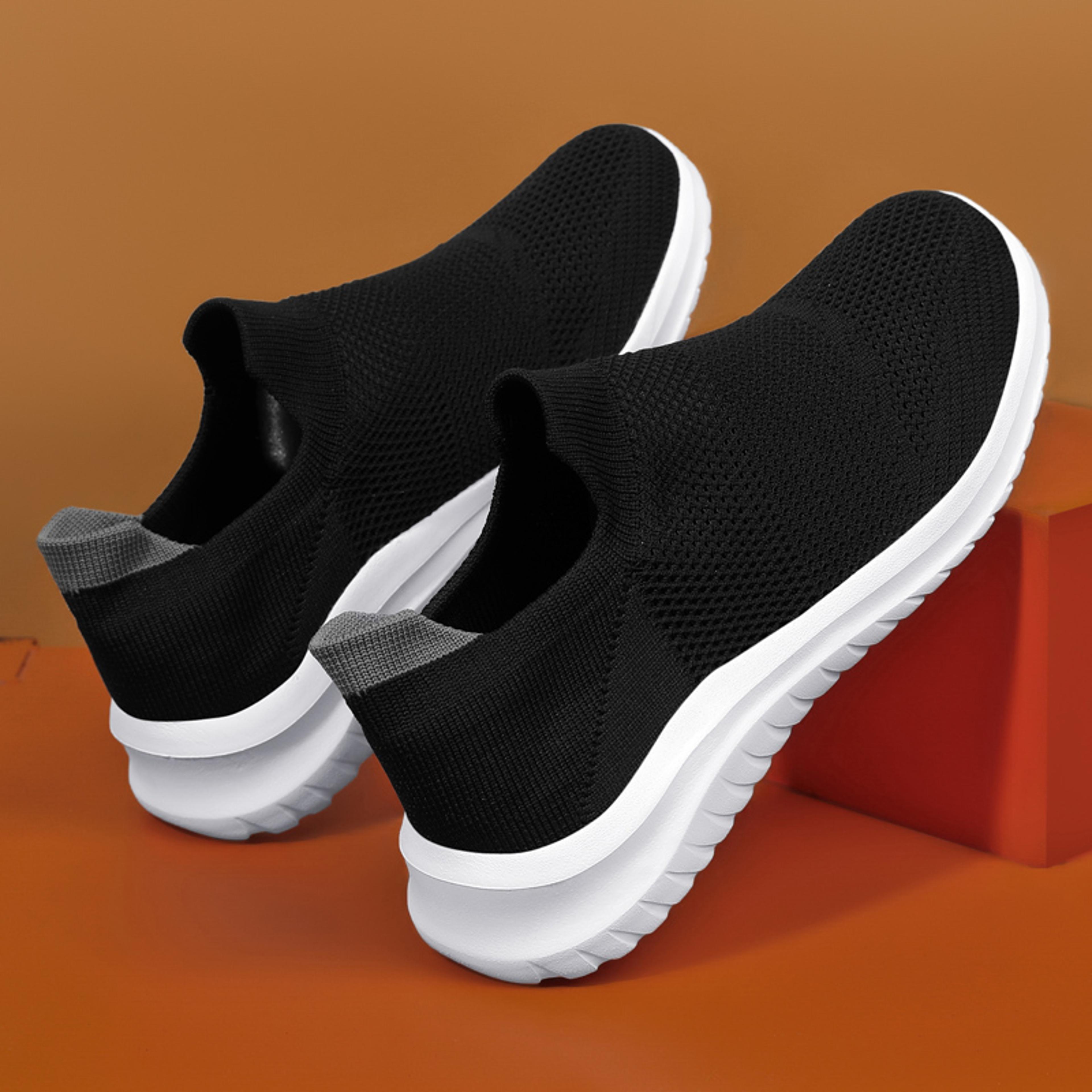 Mens Breathable Knit Running Shoes Lightweight Athletic Walking Sneakers 6