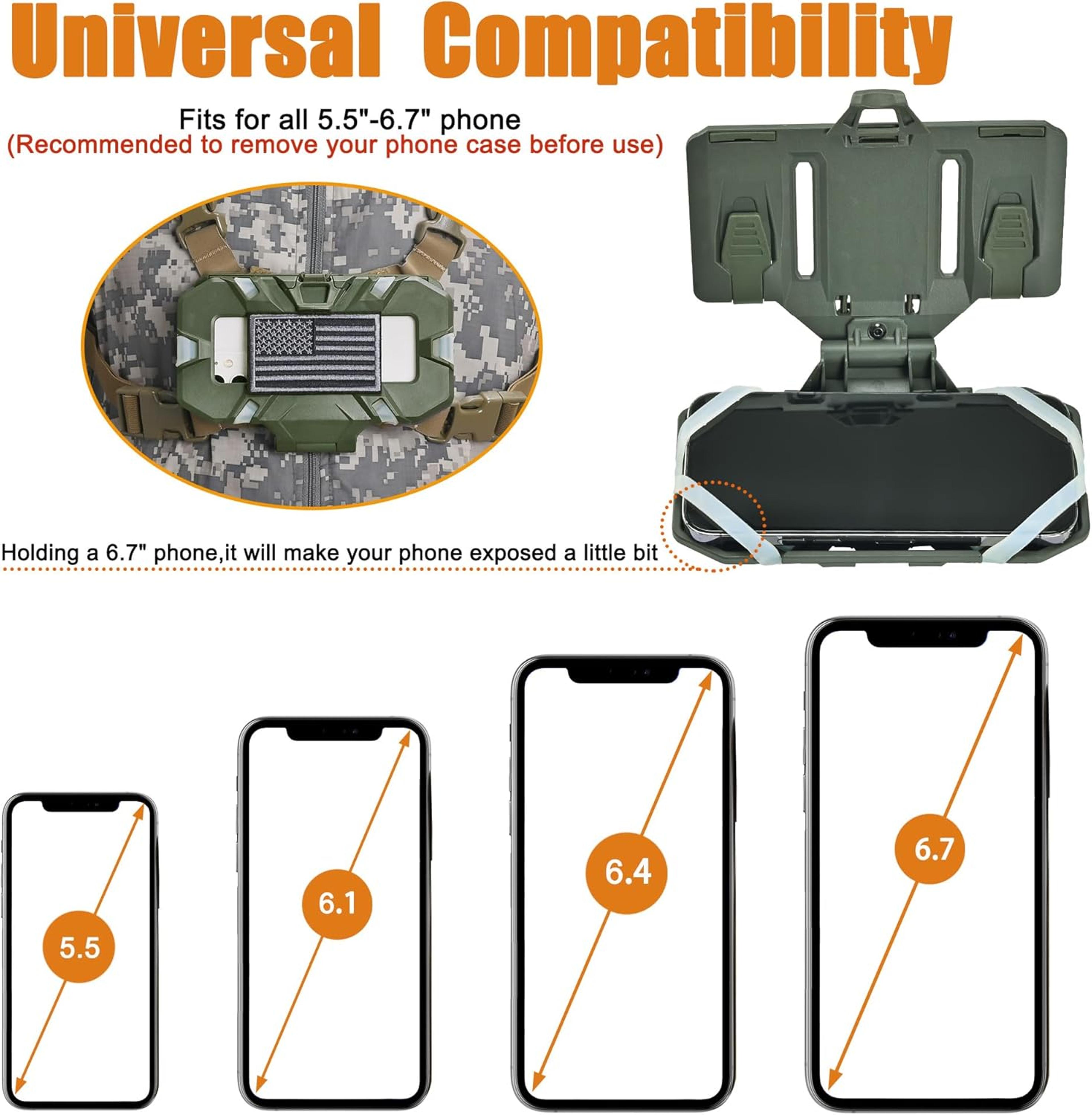 Tactical MOLLE Phone Holder Folding Navigation Board For Chest Rigs And Vests 3