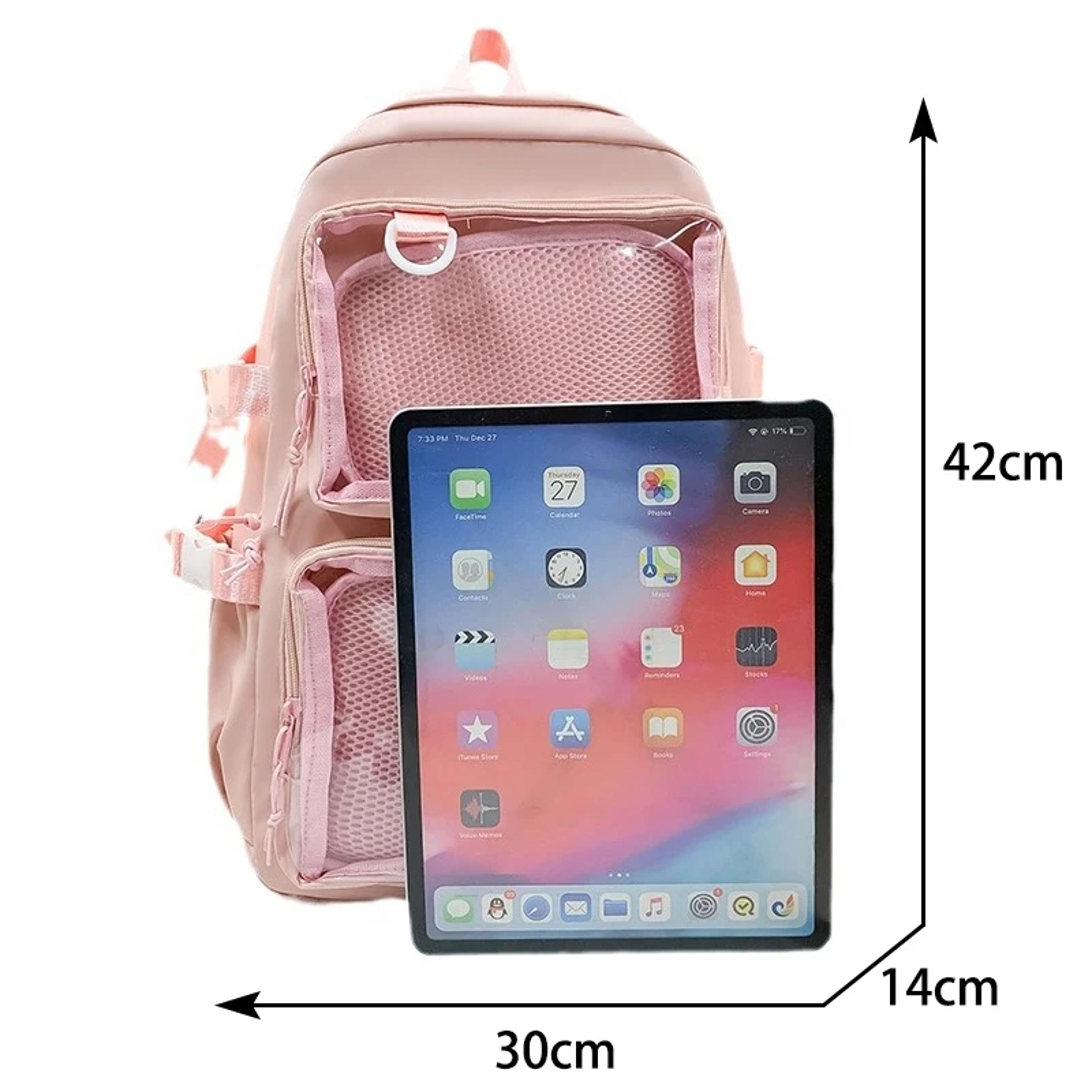 Backpack Large Capacity Transparent Display School Bag For Women 5