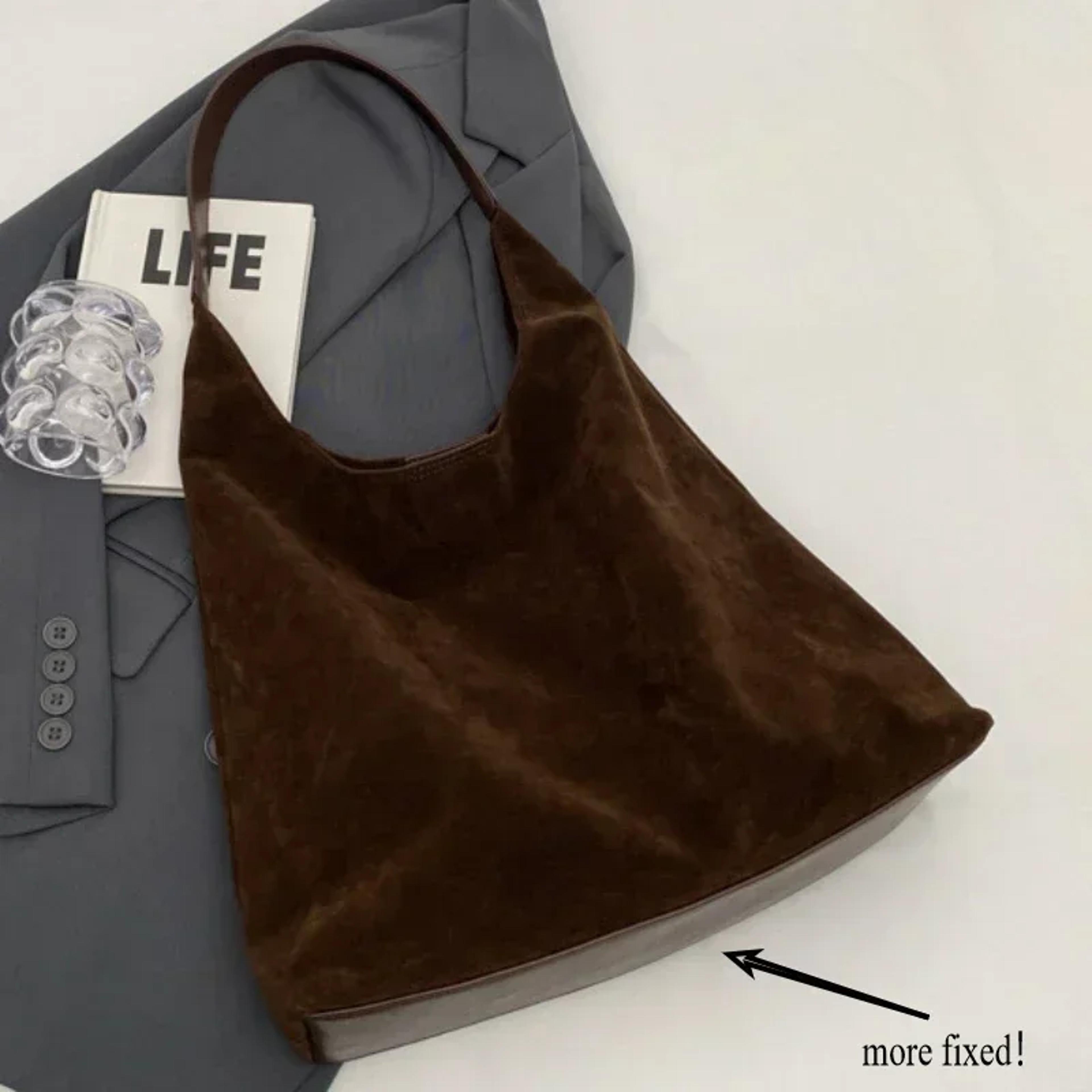 Vintage Frosted Large Capacity Shoulder Bag For Women 3