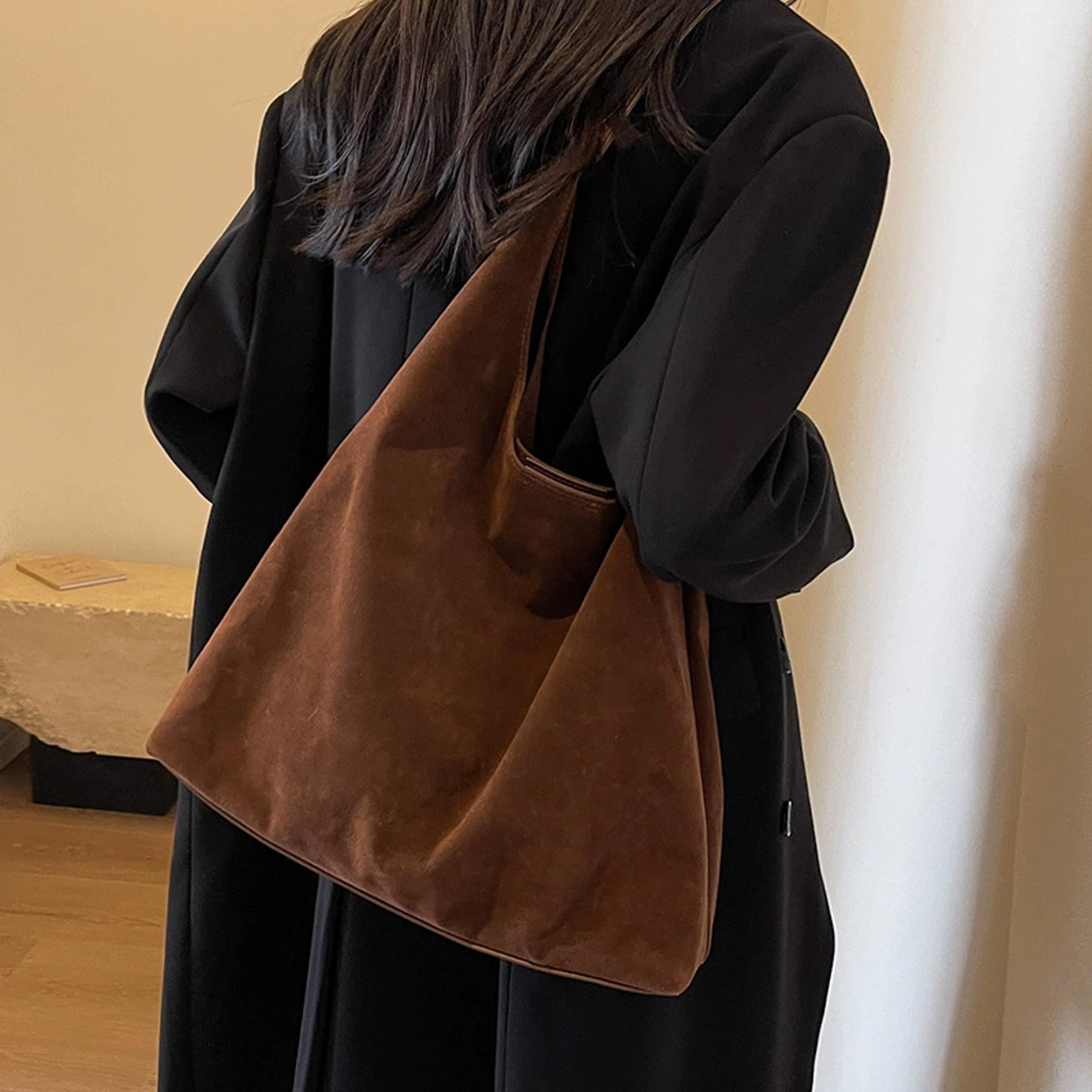 Vintage Frosted Large Capacity Shoulder Bag For Women 5