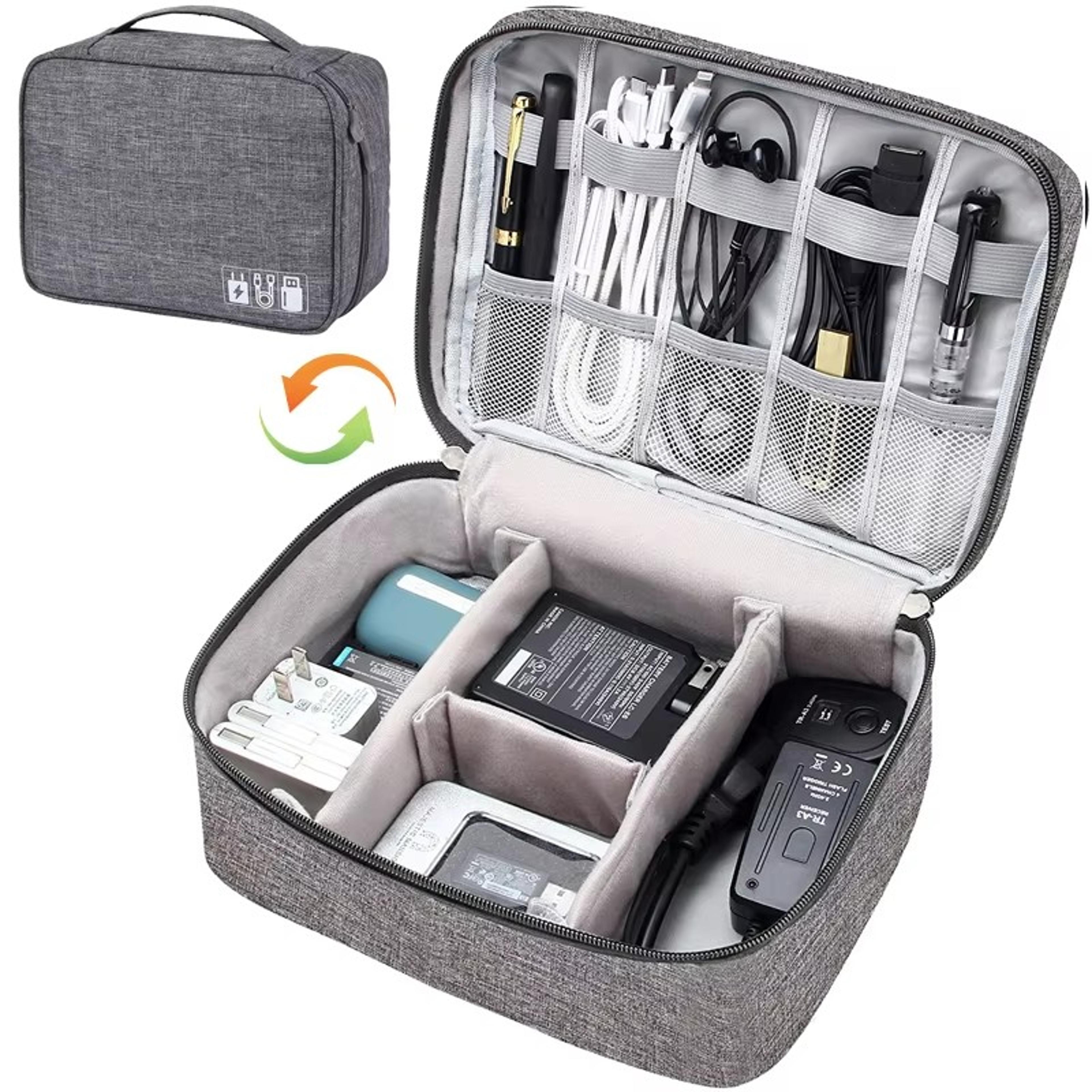 Waterproof Travel Cable Organizer Bag For Chargers USB Cords And Tech Accessories 11