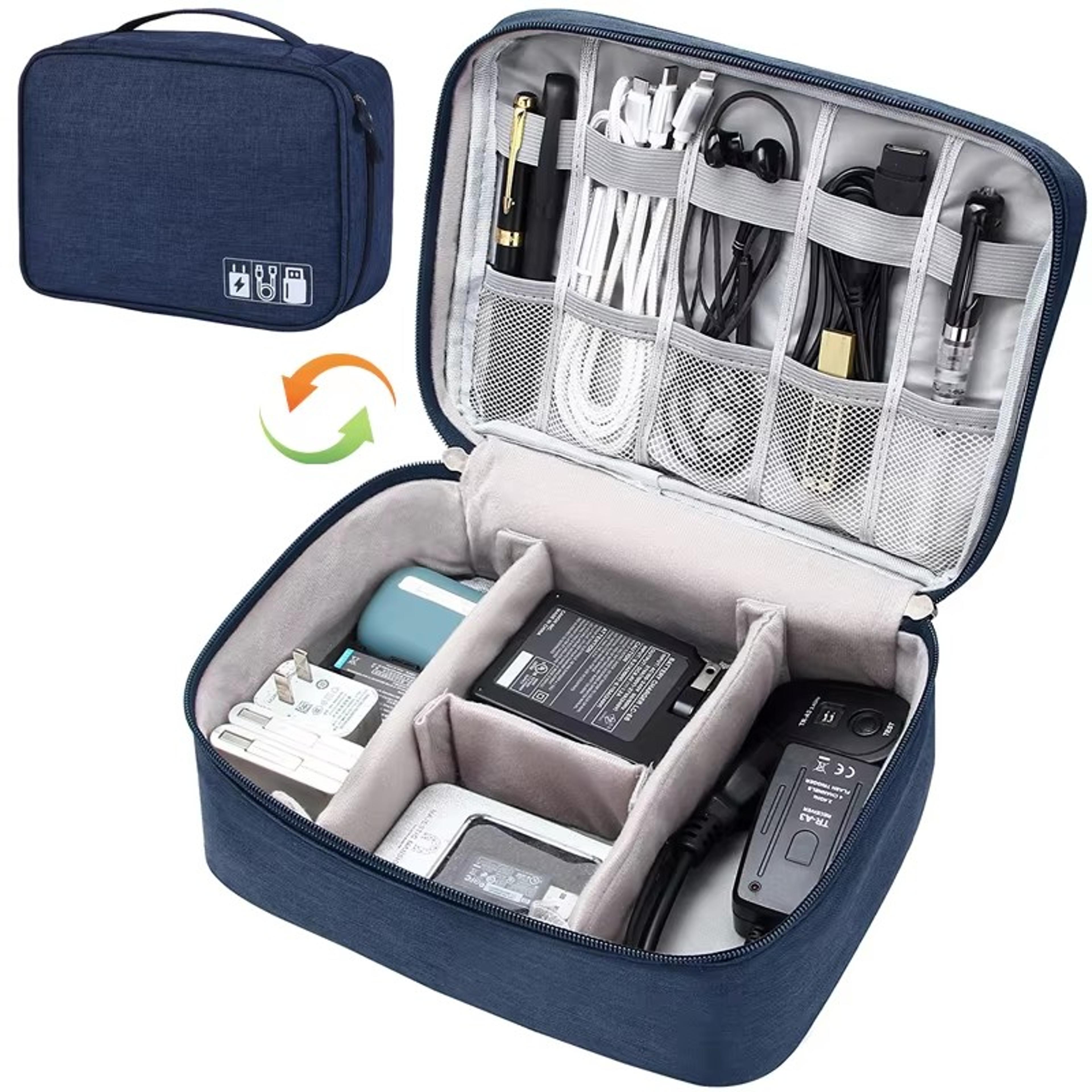 Waterproof Travel Cable Organizer Bag For Chargers USB Cords And Tech Accessories 13