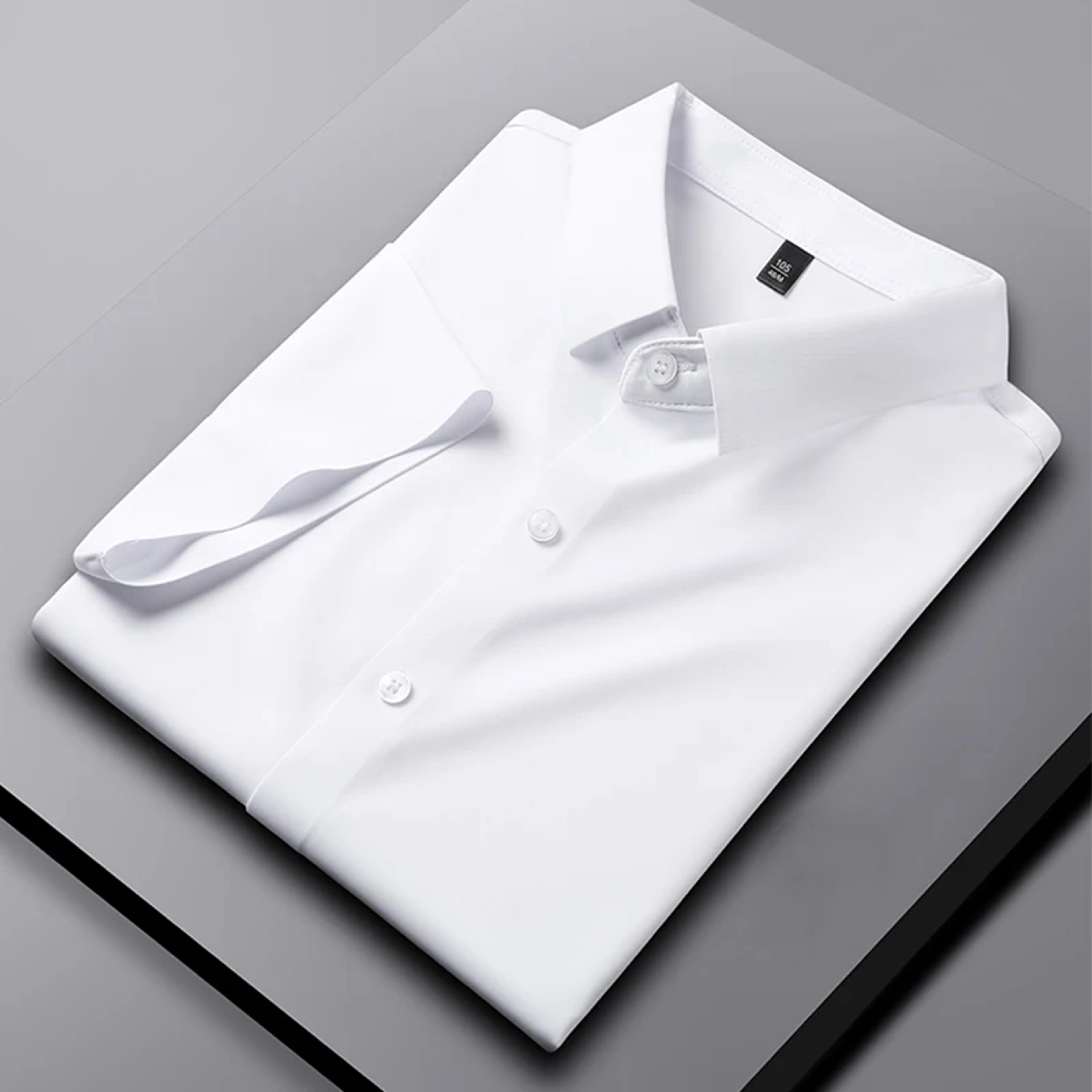 Wrinkle Resistant Mens Business Casual Short Sleeve Shirt 4