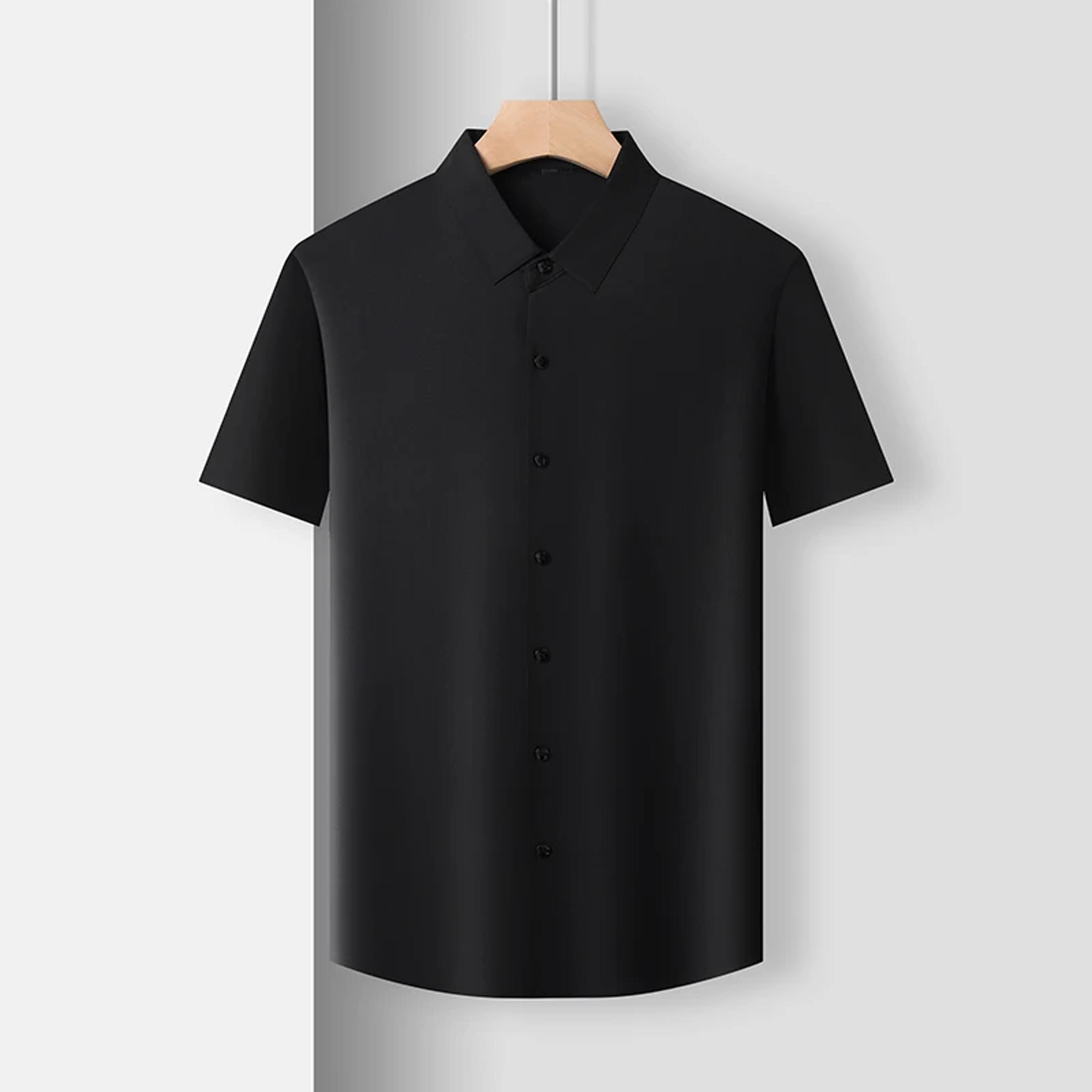 Wrinkle Resistant Mens Business Casual Short Sleeve Shirt 12