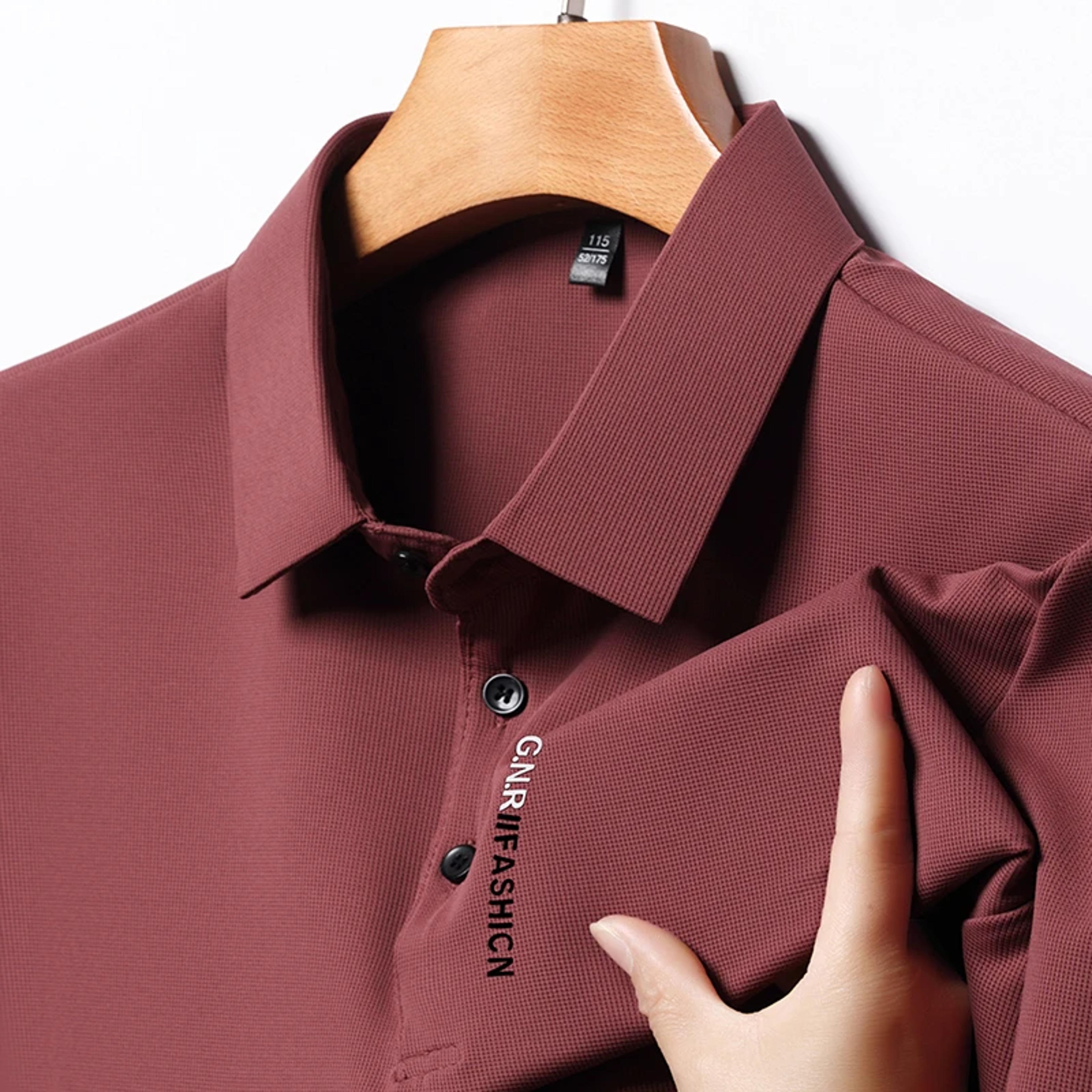 Mens Letter Print Polo Shirt Casual Business Short Sleeve Top 6