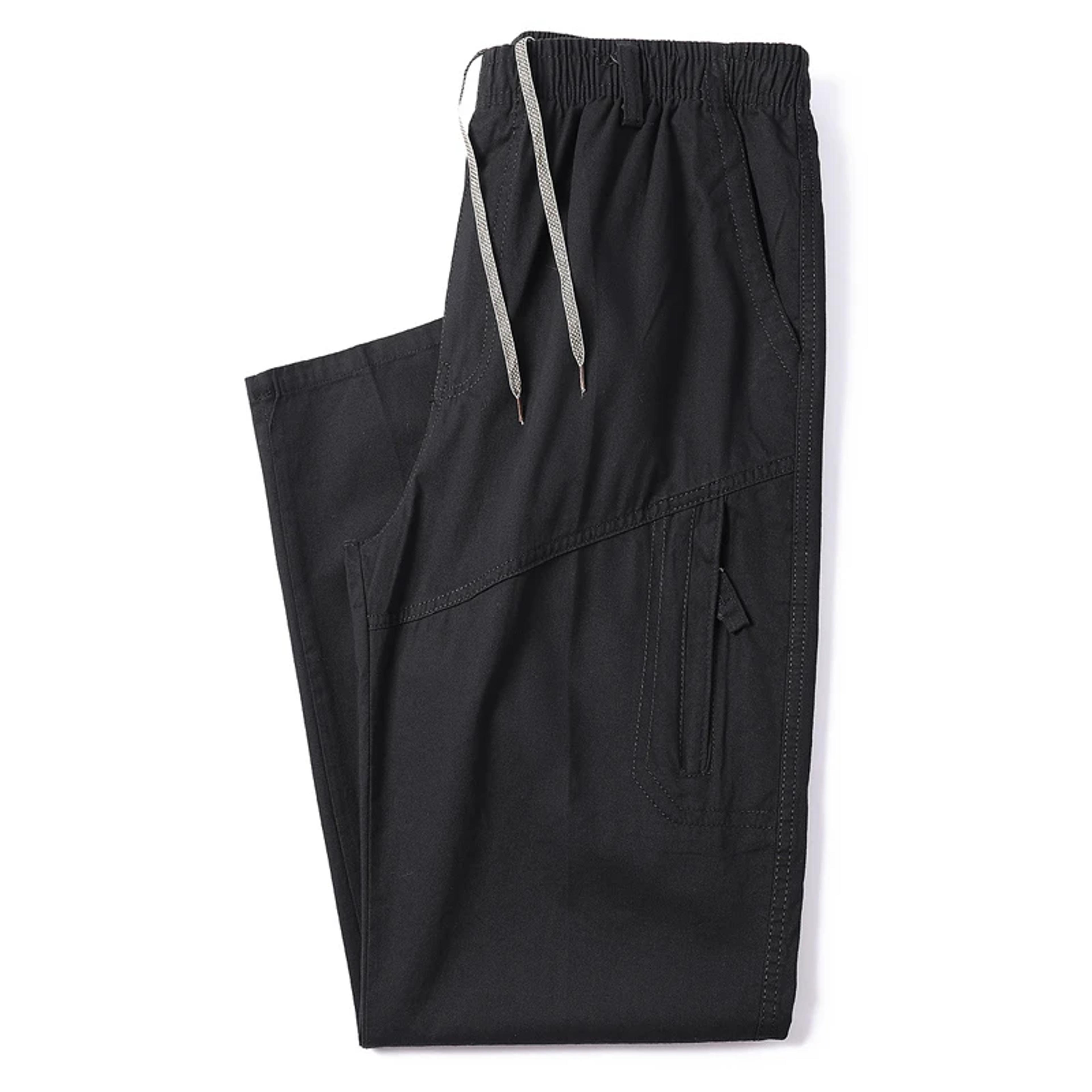 Mens Cotton Work Pants Comfortable Casual Workwear Trousers 4