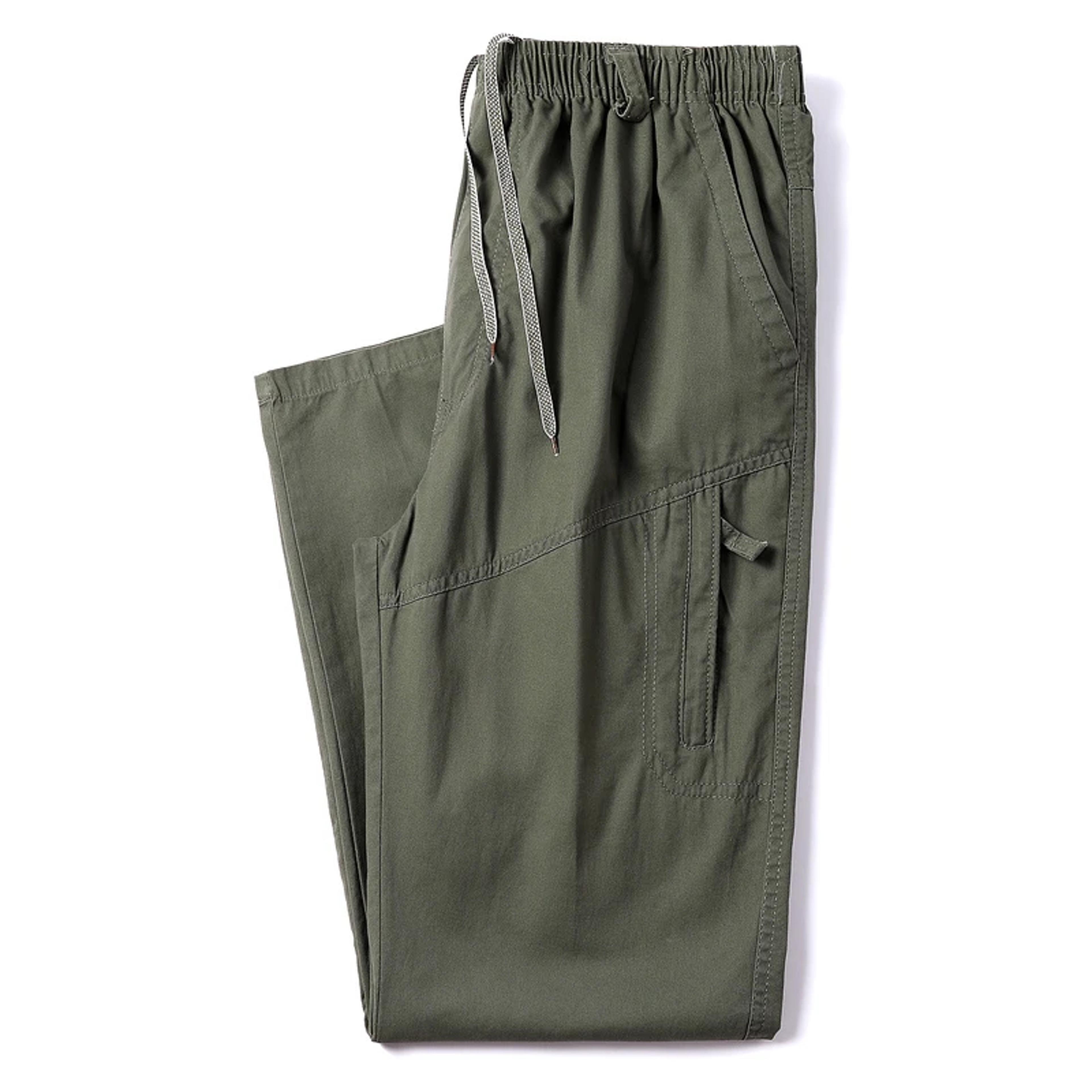 Mens Cotton Work Pants Comfortable Casual Workwear Trousers 10