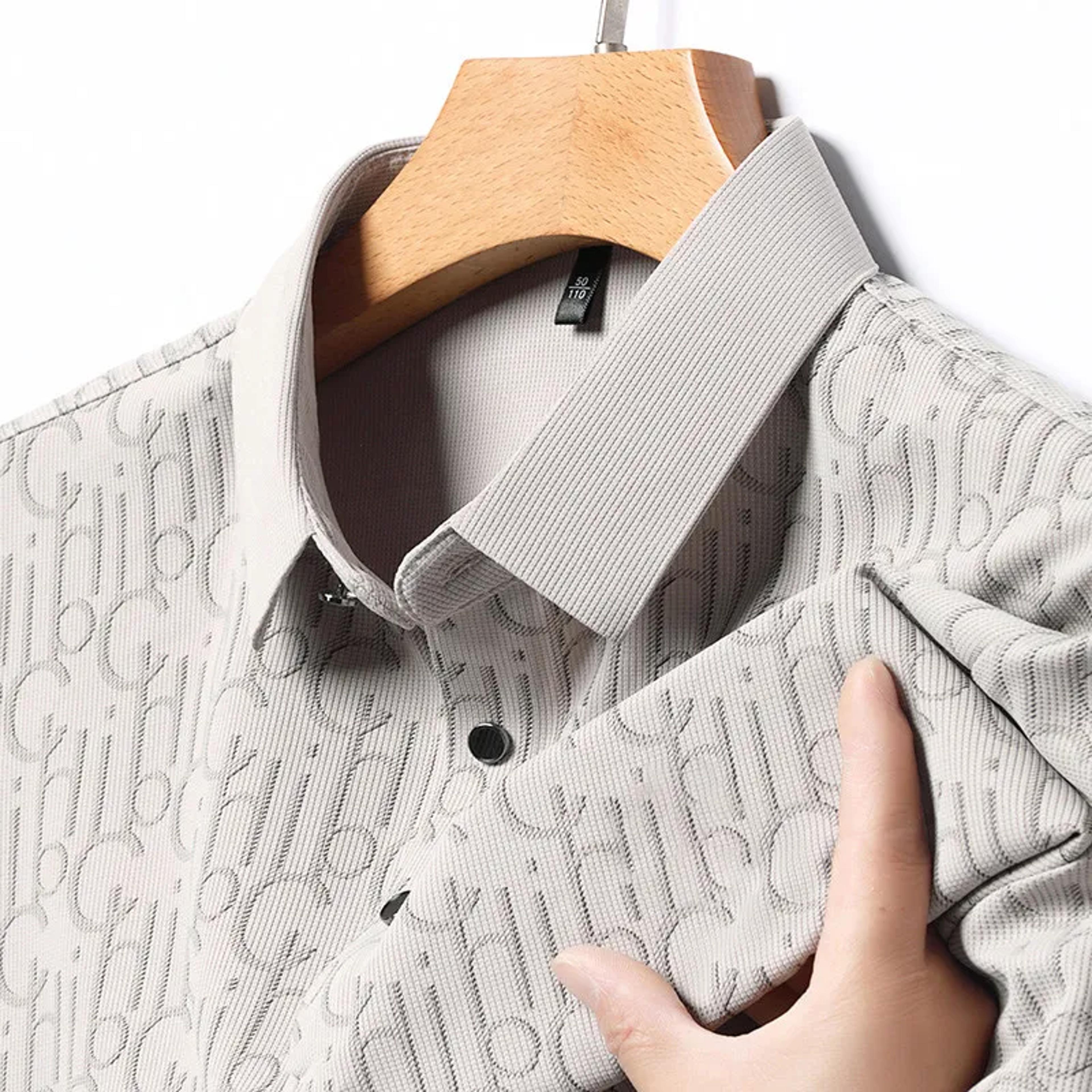 men's printed polo shirt breathable business casual short sleeve top