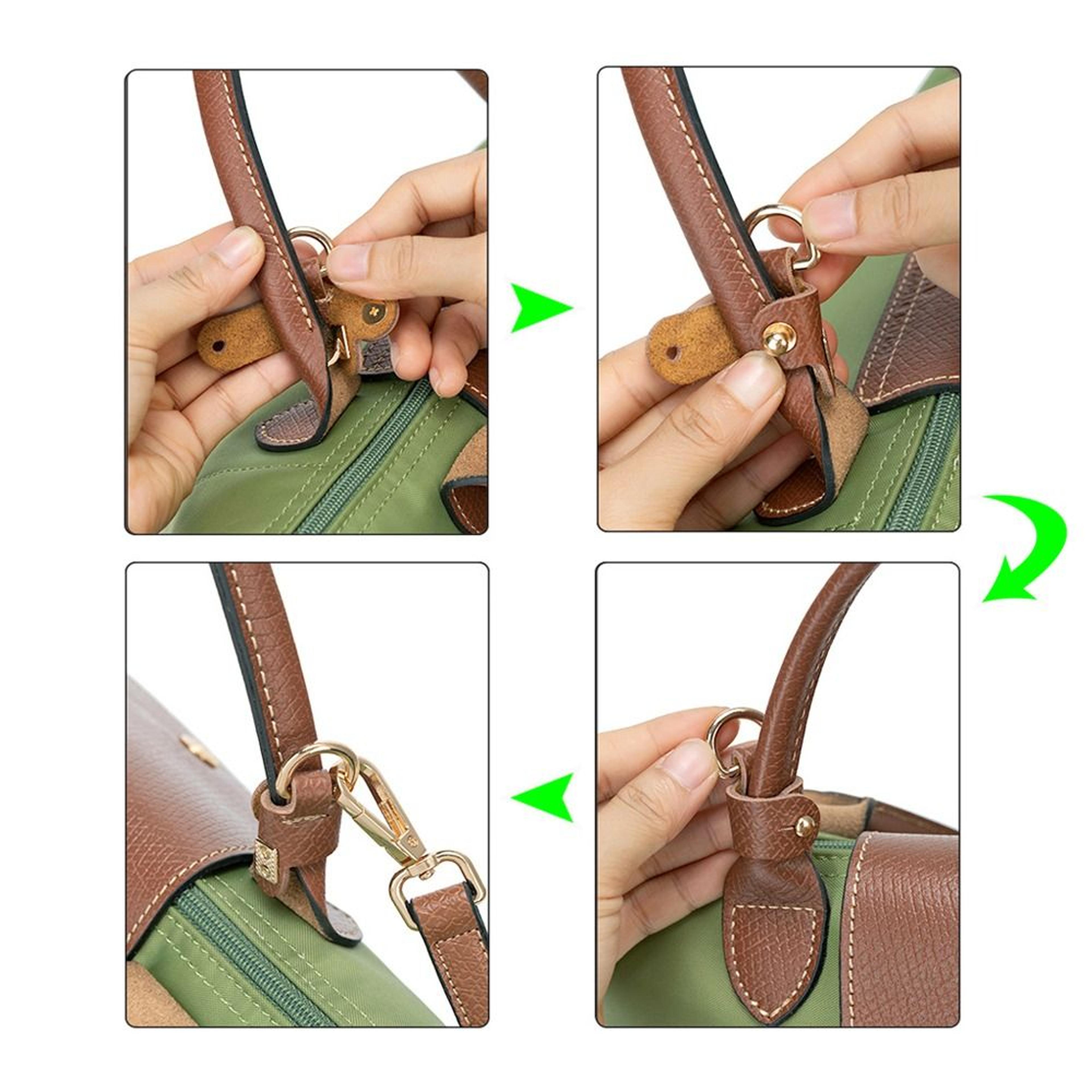 Genuine Leather Longchamp Mini Bag Conversion Kit Adjustable Crossbody Strap 6