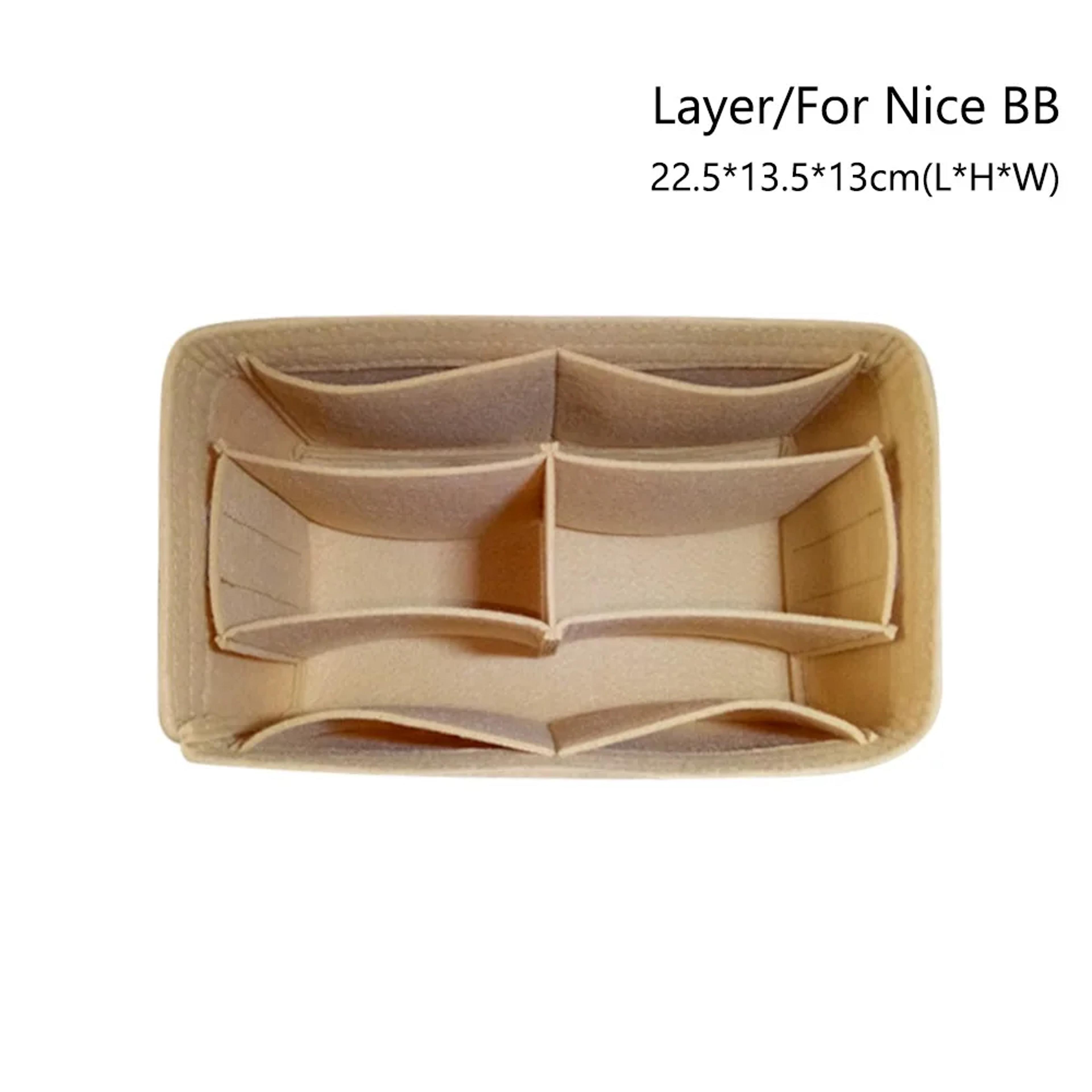 Felt Purse Organizer Insert With Zipper For Nice Nano Mini BB 6