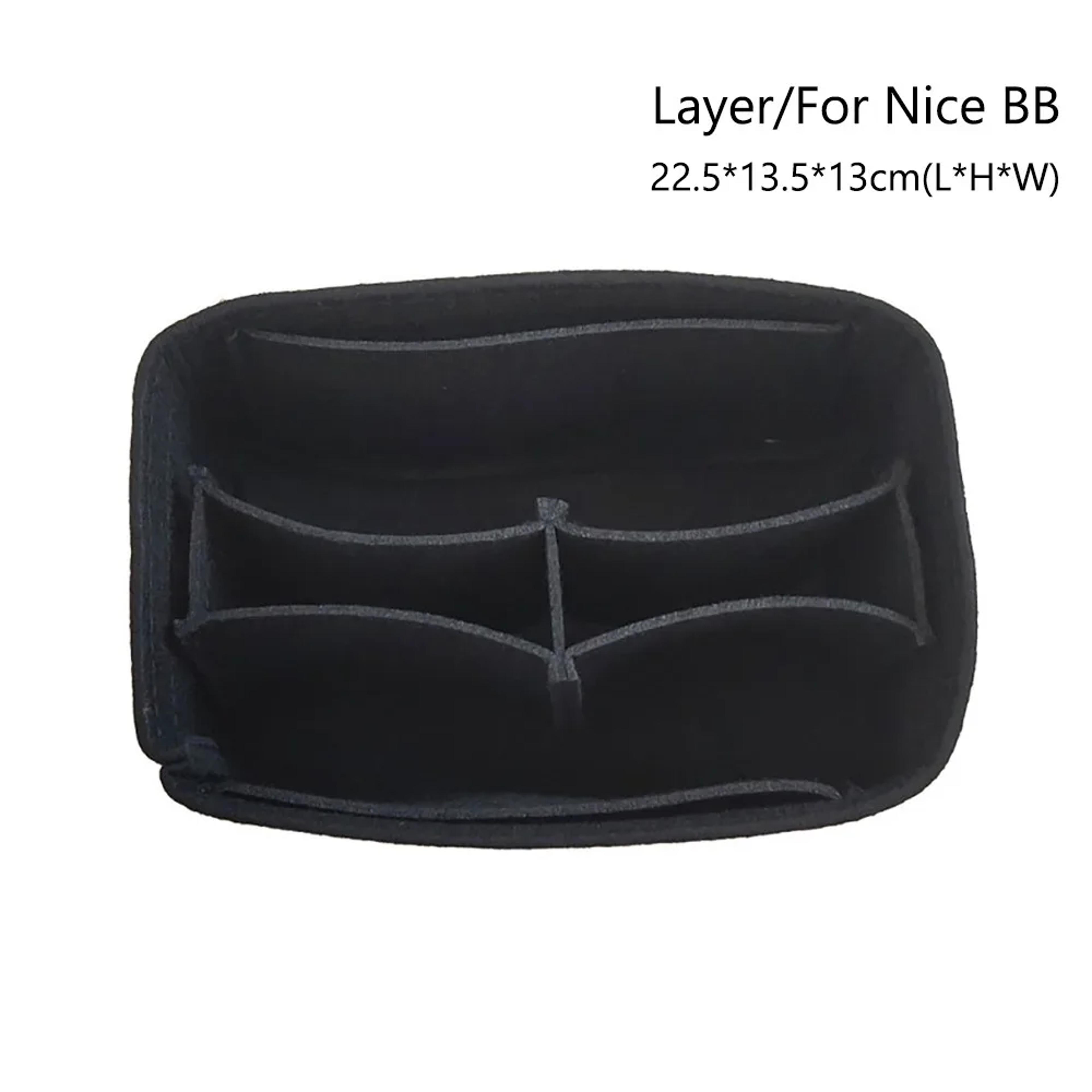 Felt Purse Organizer Insert With Zipper For Nice Nano Mini BB 15