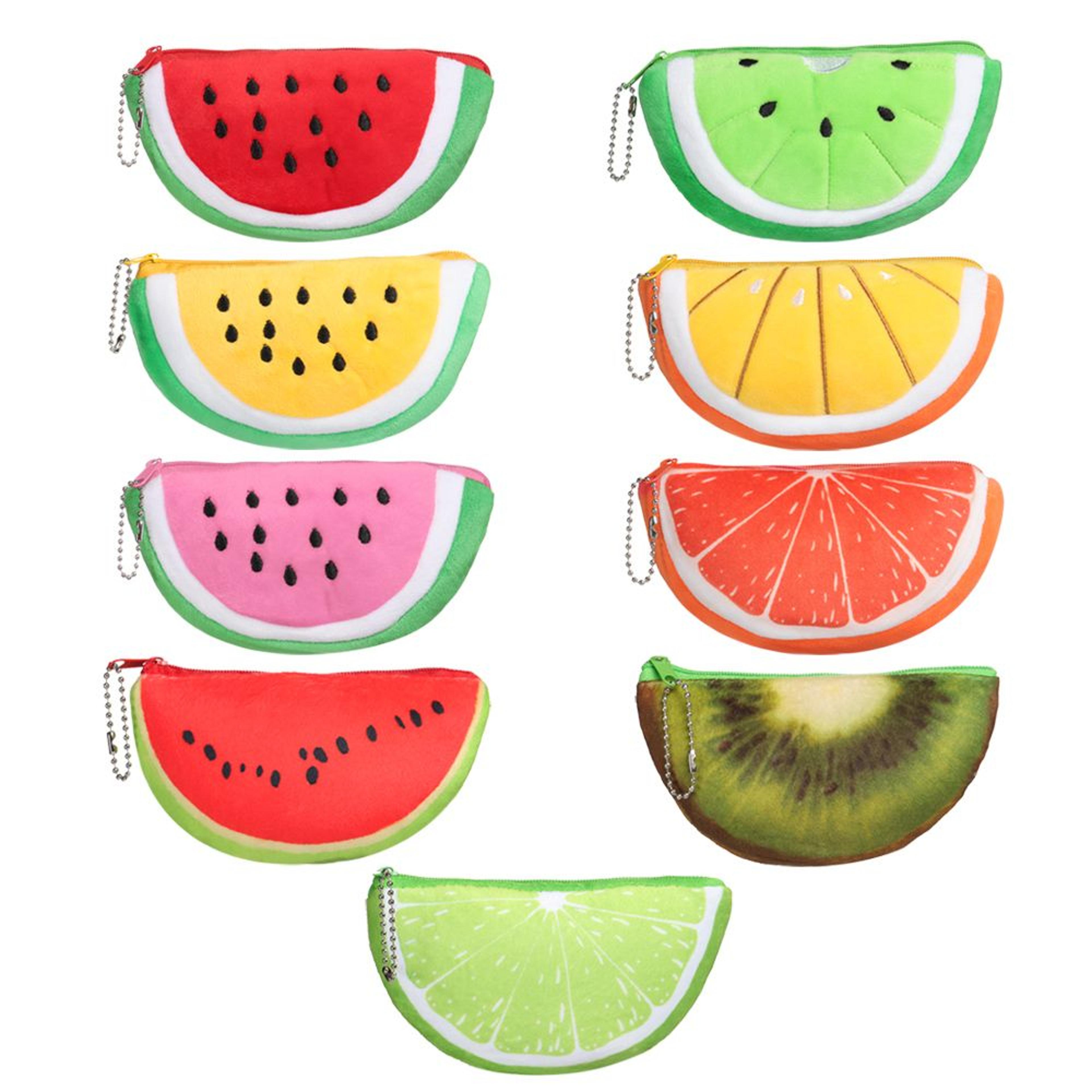 cute fruit coin purse keychain mini wallet for women