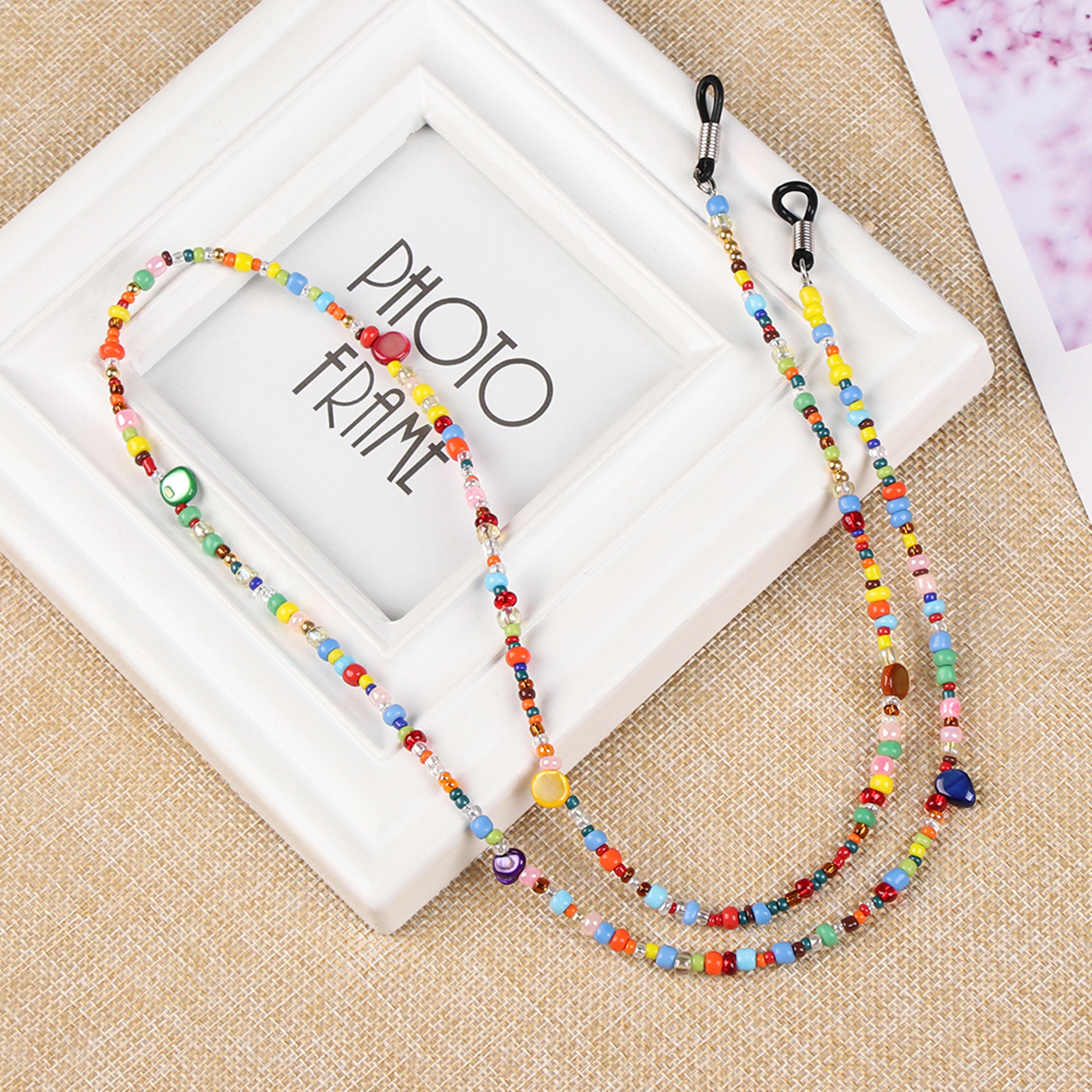 Retro Beaded Eyeglass Chain With Tassels Reading Glasses Holder 1