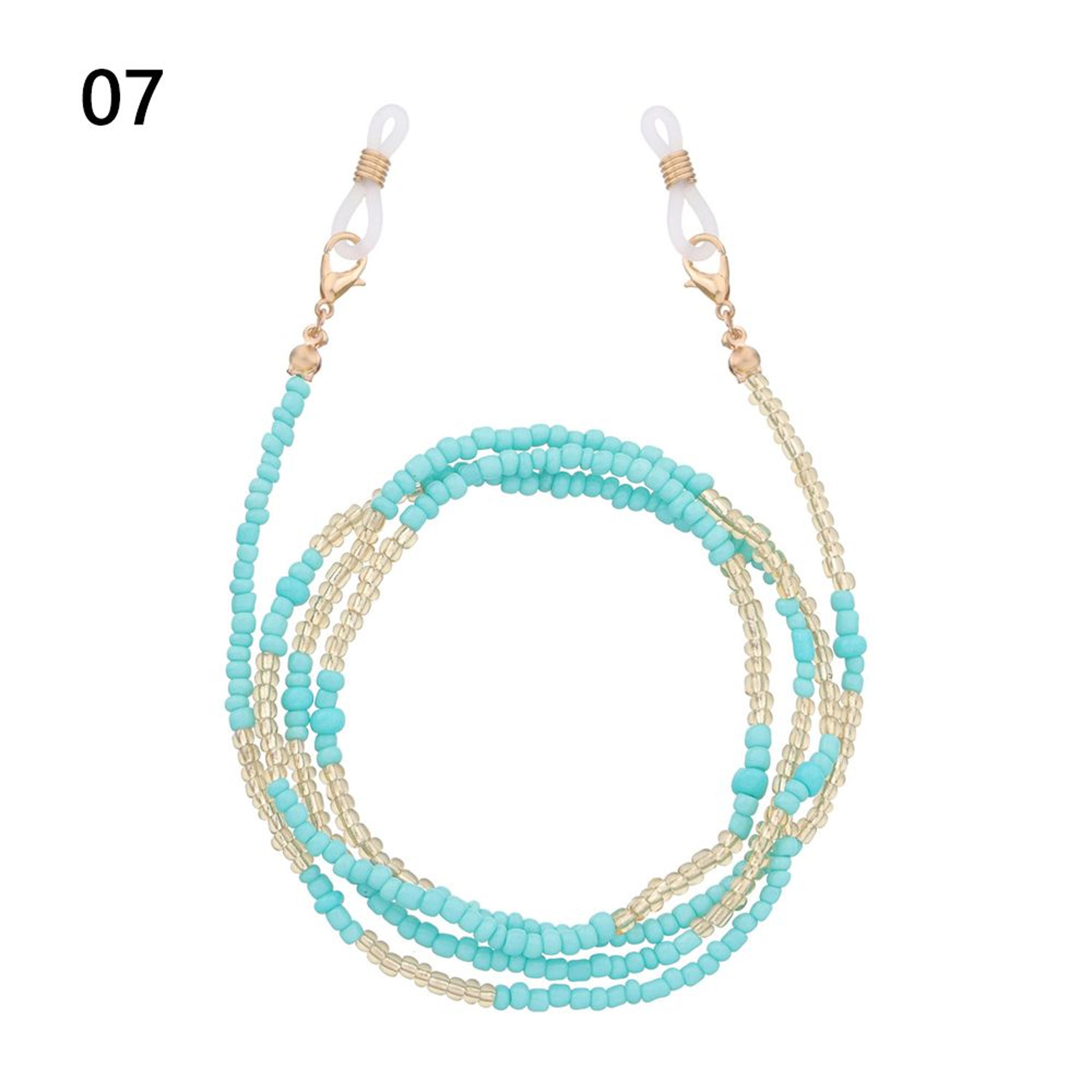 Retro Beaded Eyeglass Chain With Tassels Reading Glasses Holder 14