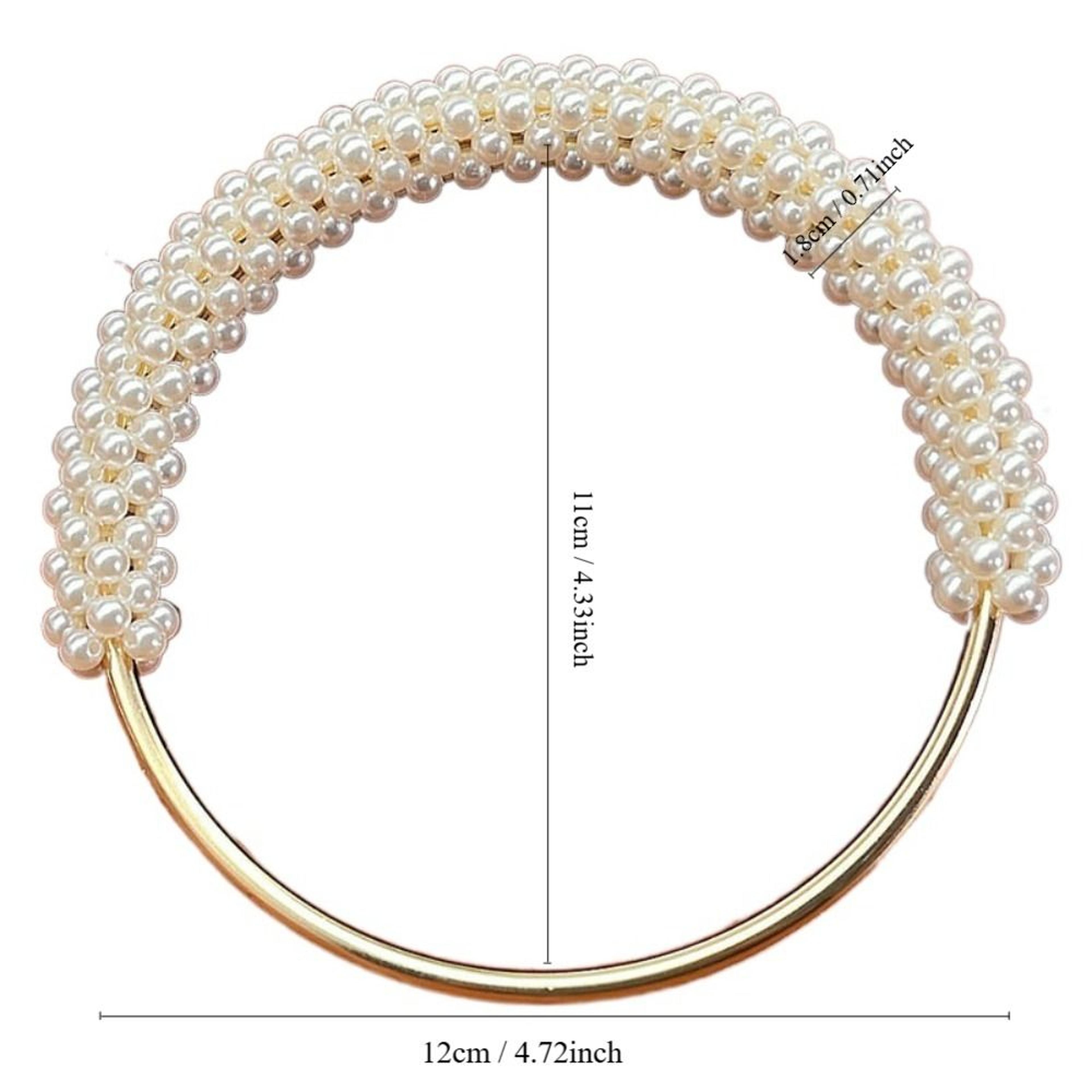 Pearl Beaded Round Bag Handle For DIY Handbags And Purses 4