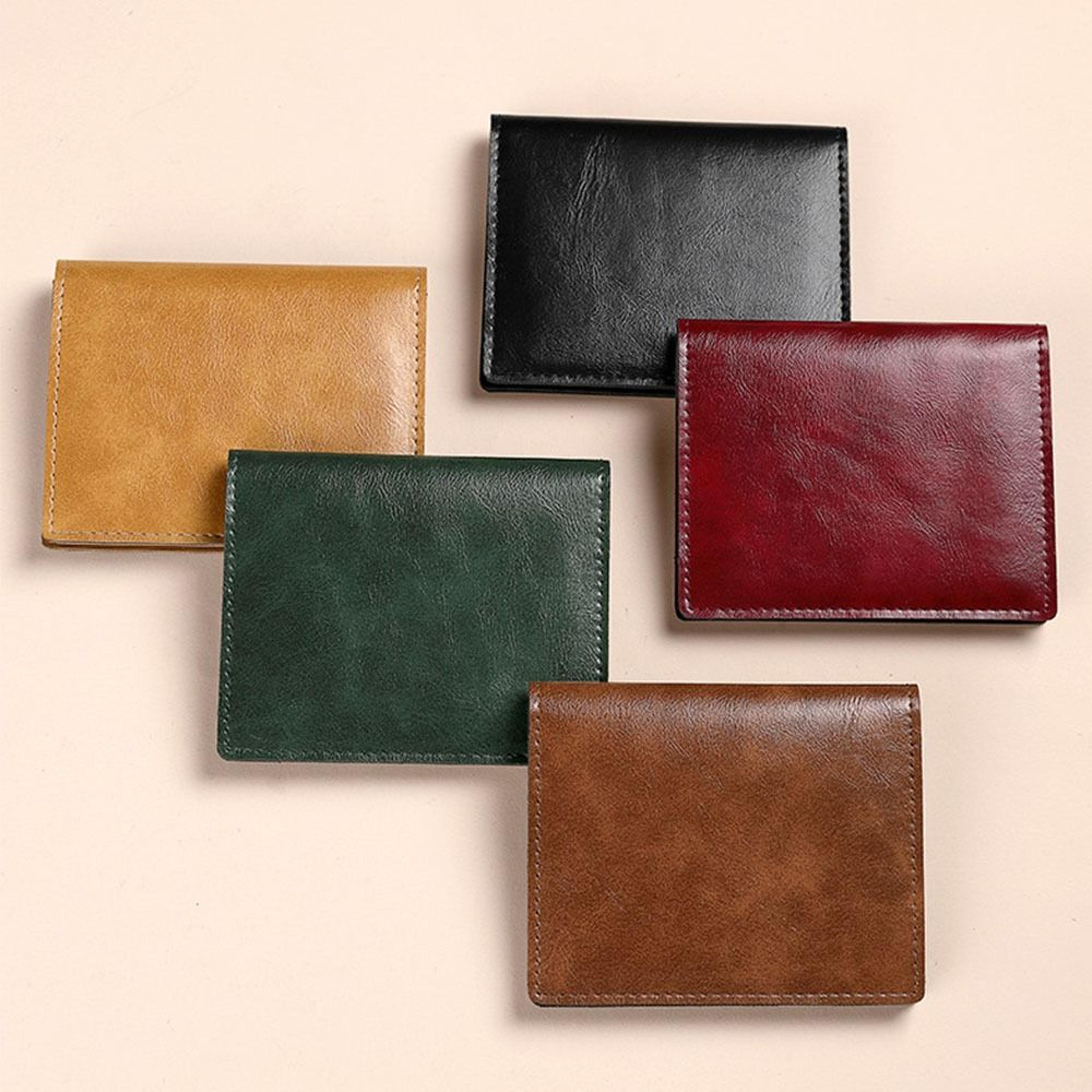 ultra thin rfid card holder slim pu leather multi card wallet
