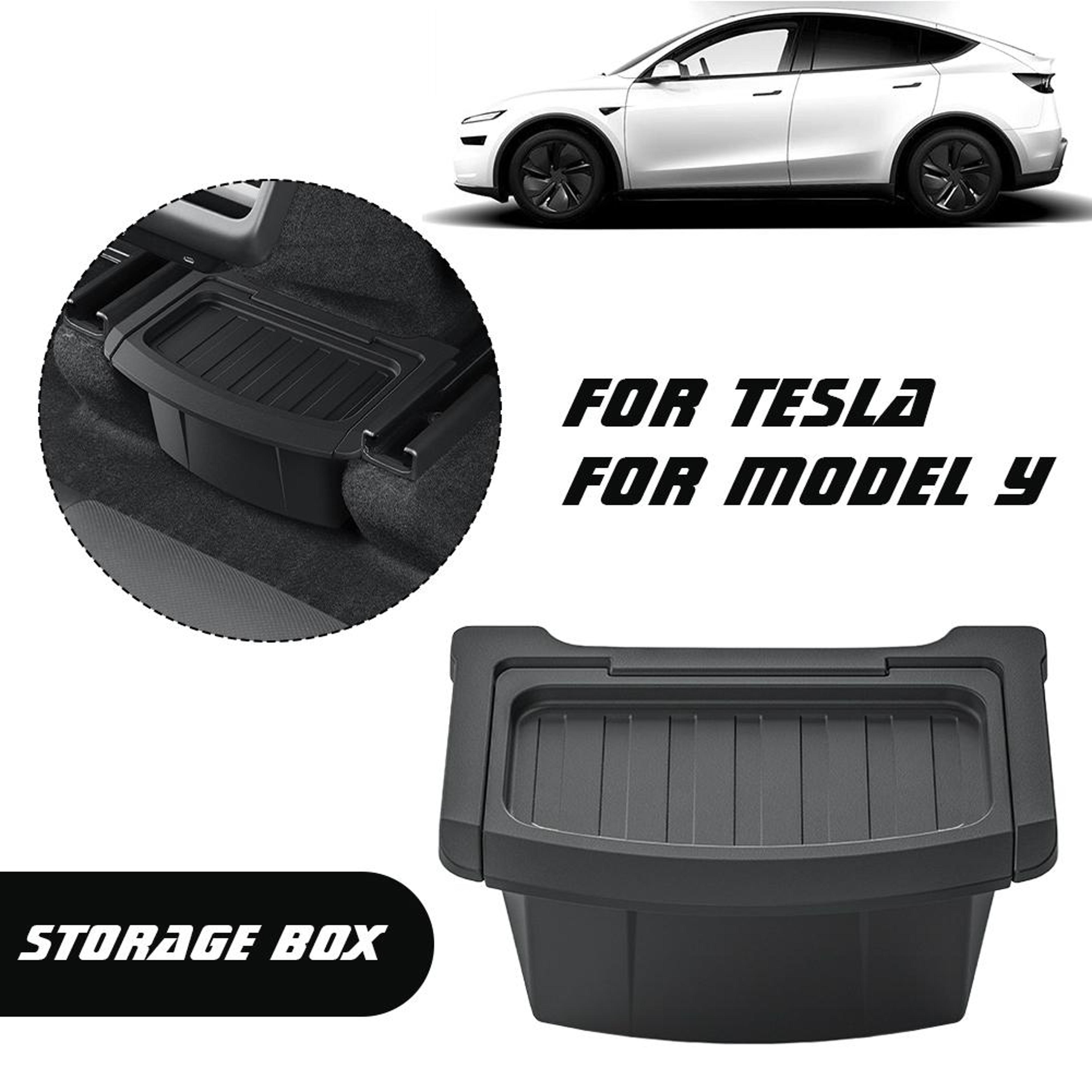 Tesla Model Y Juniper Rear Console Storage Box And Car Trash Organizer 2
