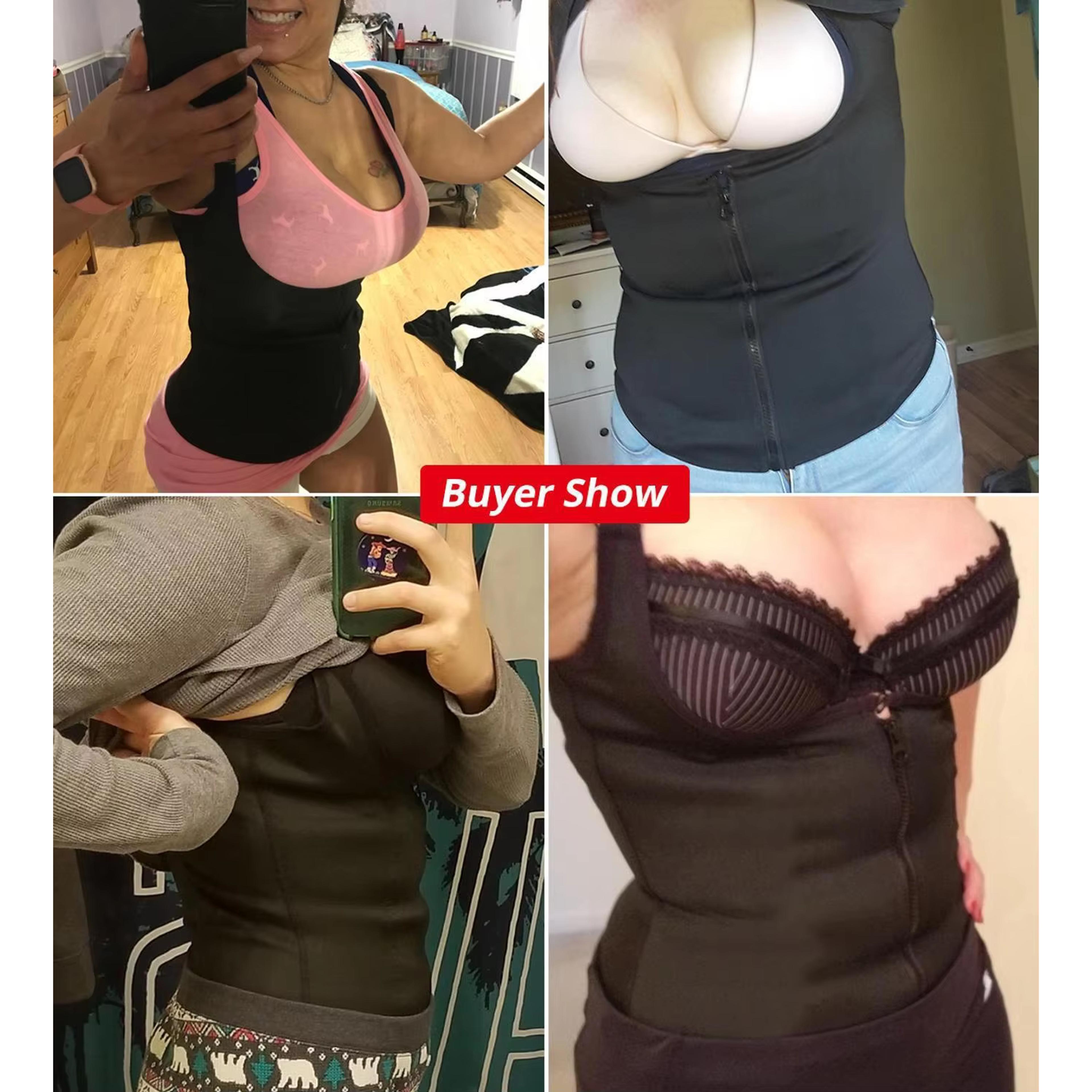 Womens Sauna Waist Trainer Vest Compression Body Shaper Workout Sweat Tank Top 4