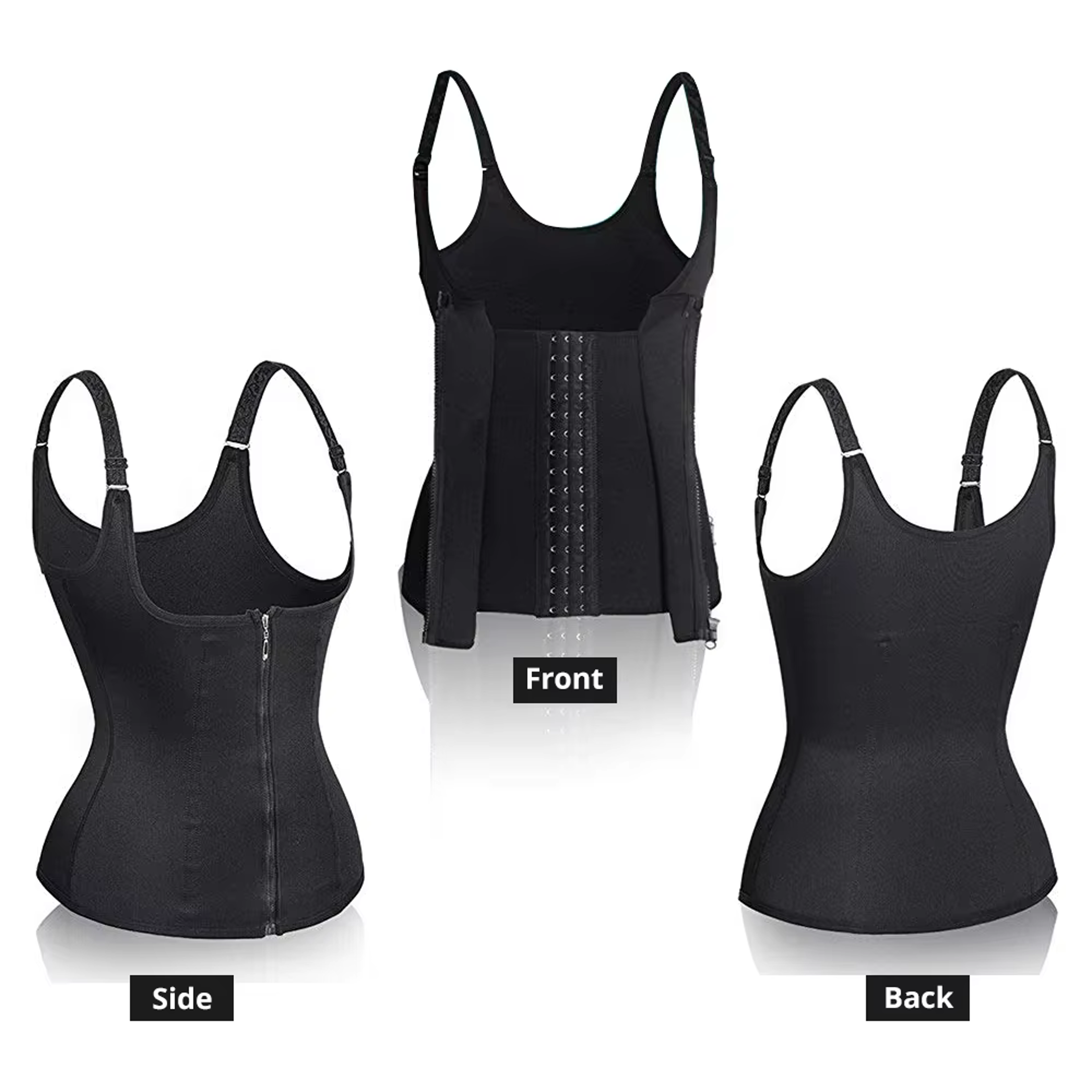 Womens Sauna Waist Trainer Vest Compression Body Shaper Workout Sweat Tank Top 3