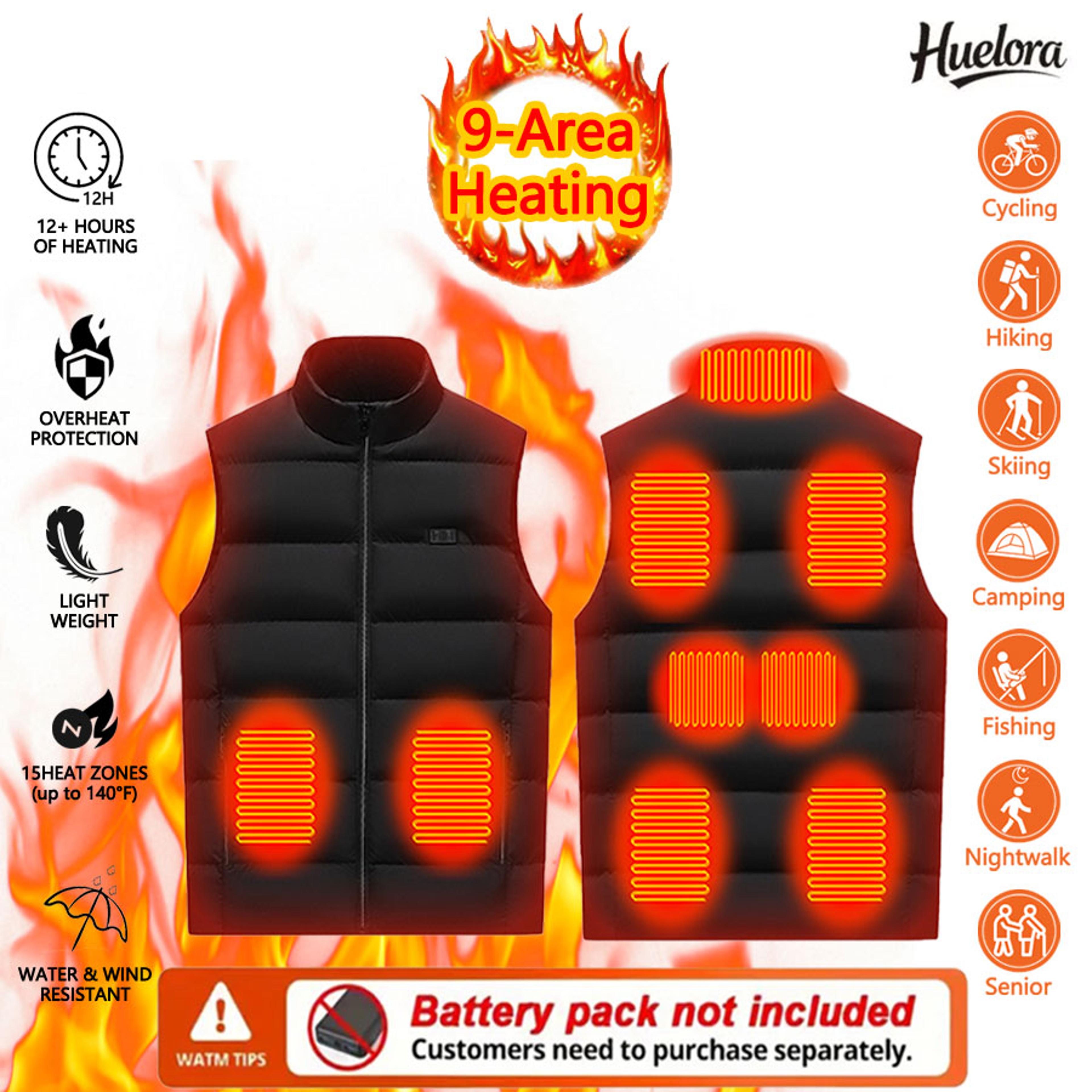 9 Zone Heated Vest Unisex USB Winter Heating Vest For Outdoor Warmth 1
