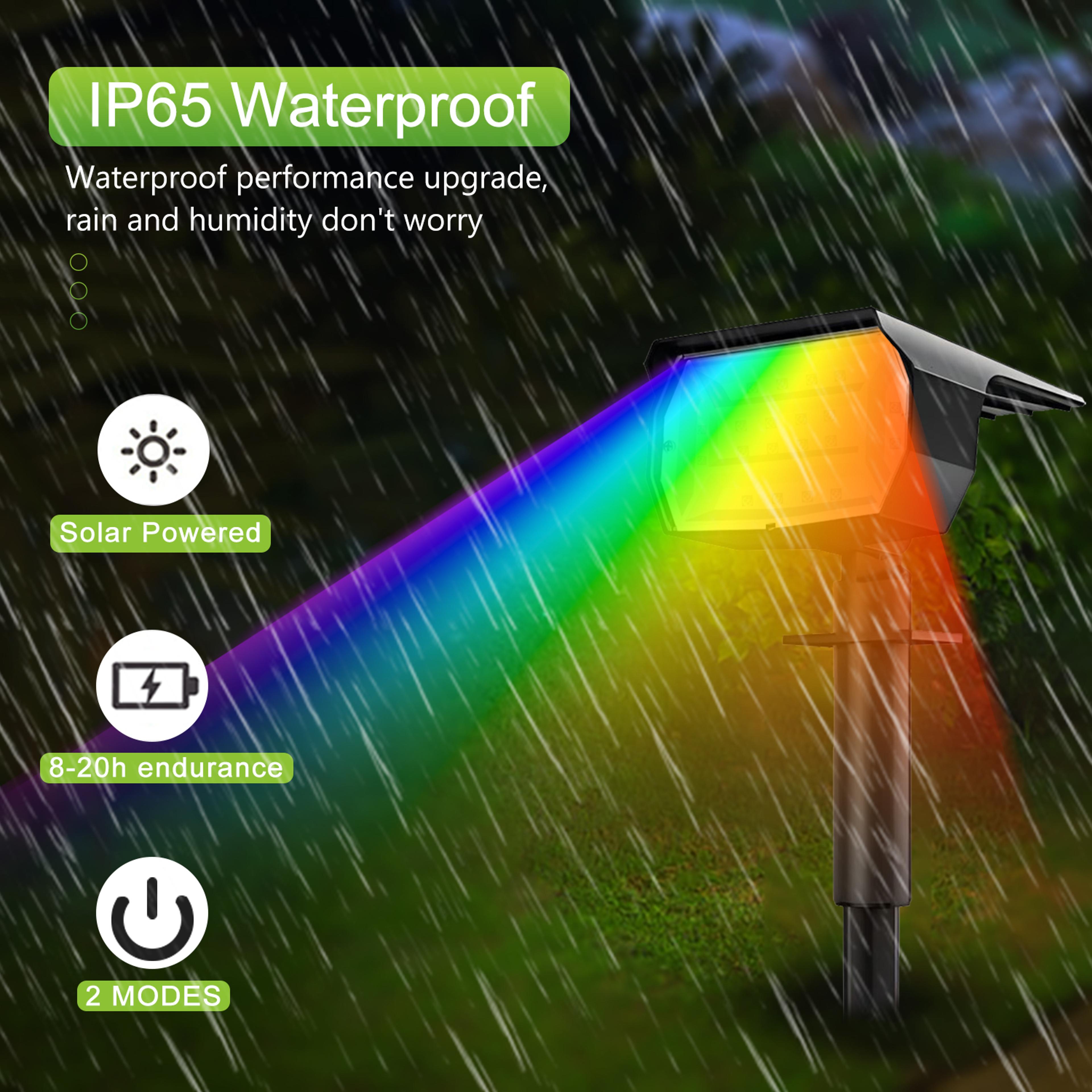 RGB Solar Landscape Spotlight Waterproof Color Changing Garden Light 3